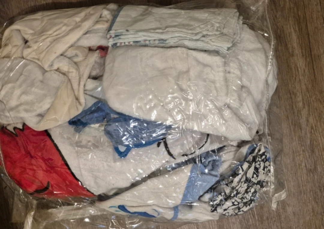 Bag of assorted baby blankets