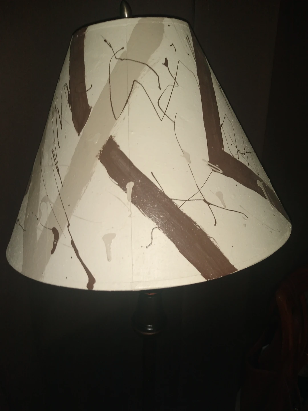 One of a kind hand painted lamp shade