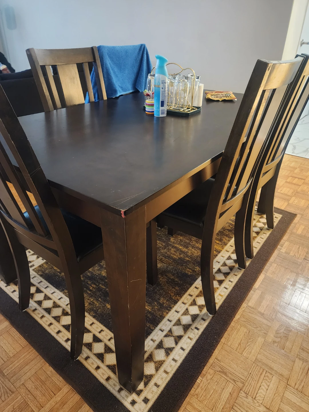 Wooden Dining Table and Chairs Set - photo 3