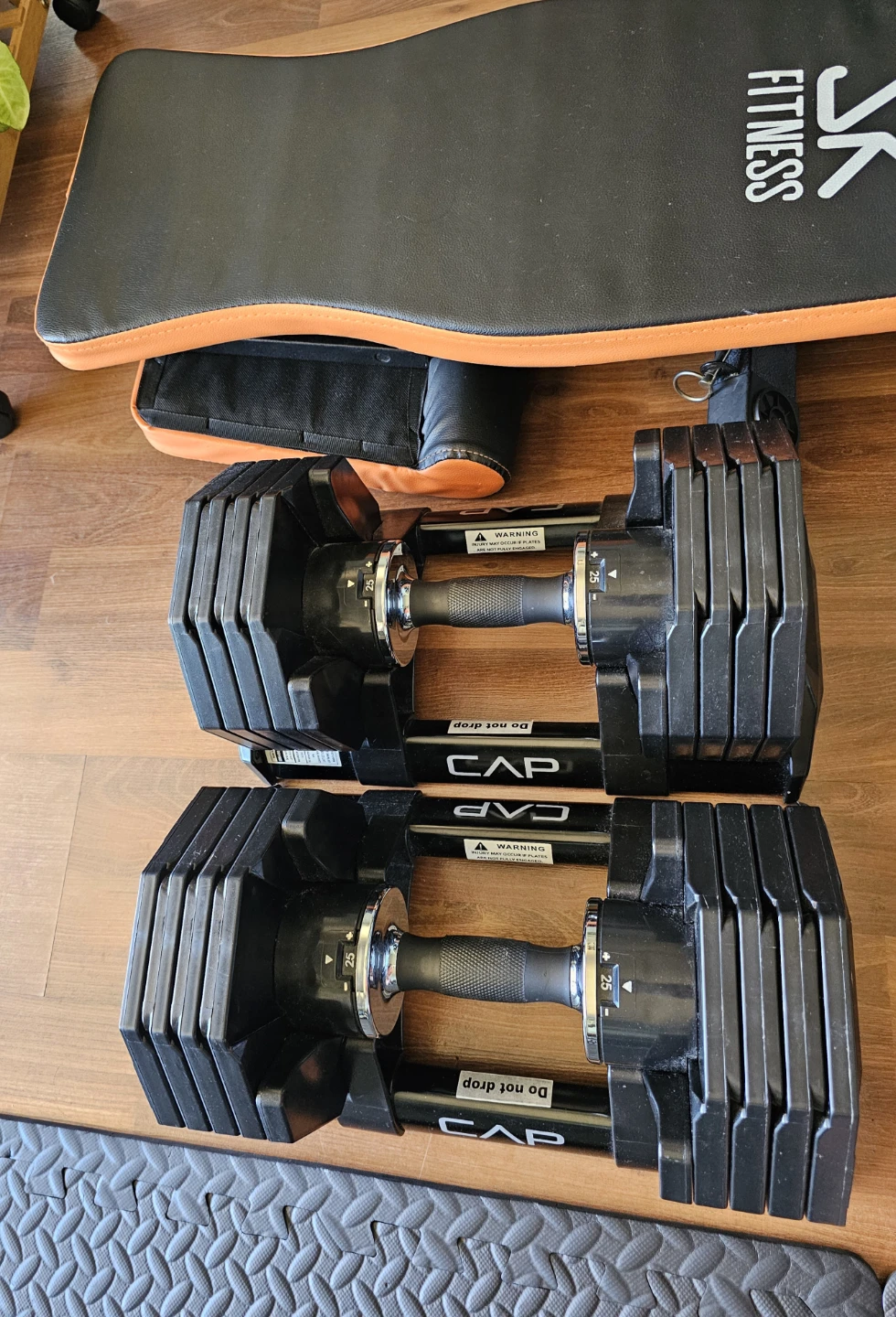 CAP Barbell Adjustable Dumbbells (Pair) with Weight Bench - photo 3