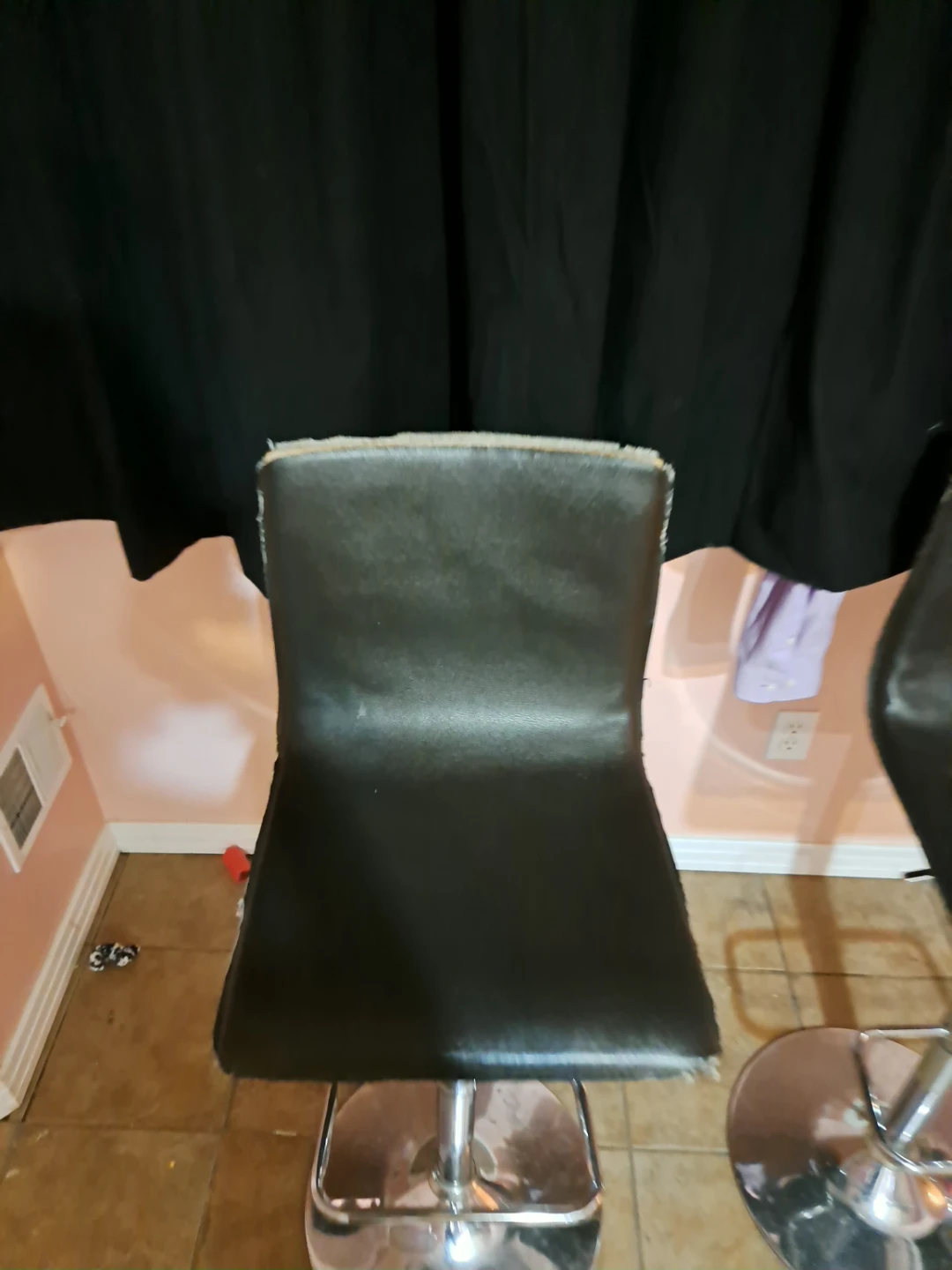 Set of 3 Black Adjustable Bar Stools - photo 2