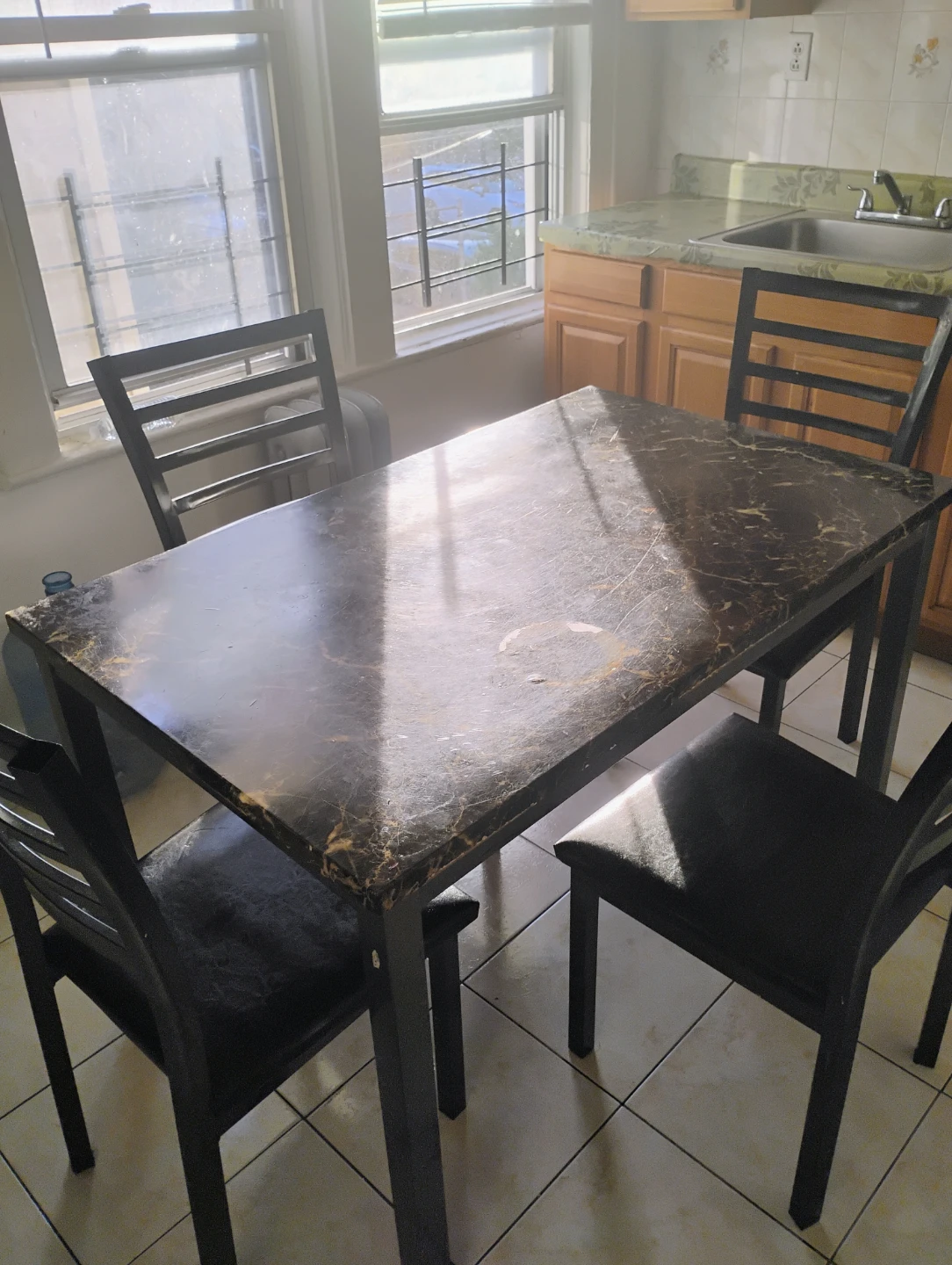 Dining Table and 4 Chairs Set