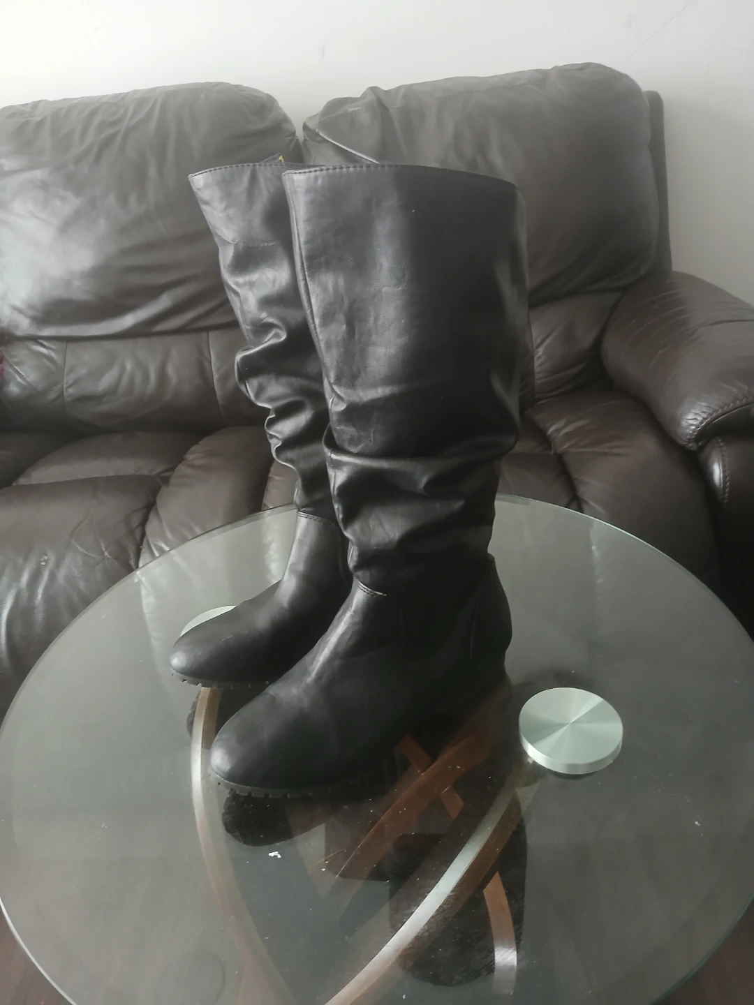 Black slouch boots - photo 2