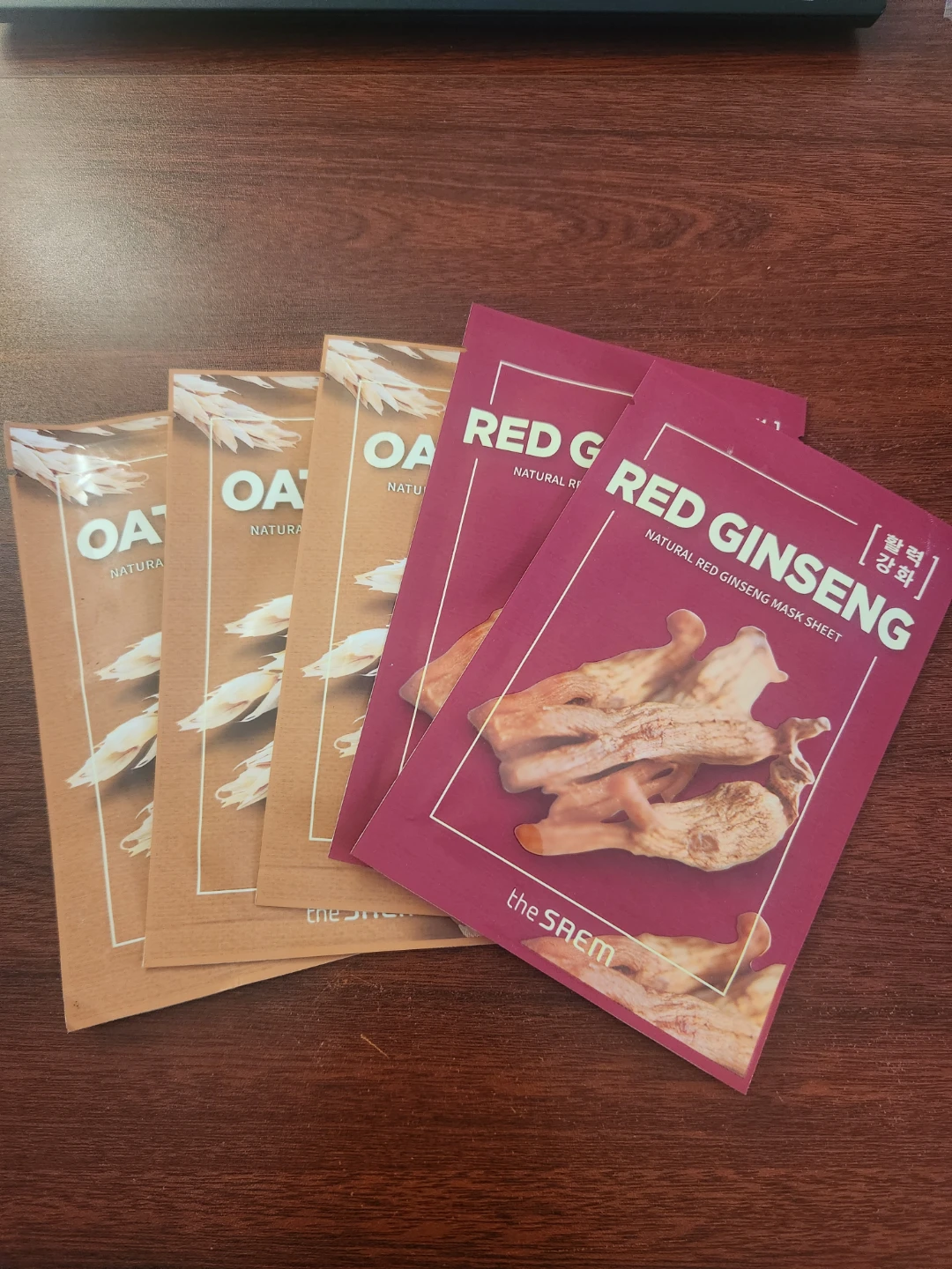 Authentic Korean made SAEM Red Ginseng & Oatmeal Mask Sheets [5]