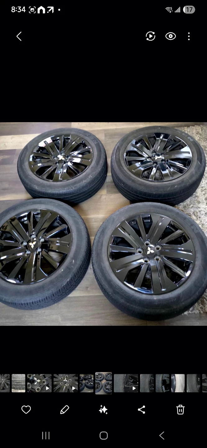 P225/55R18 Tires (Set of 4) on Shiny/Sporty Black Alloys - photo 5