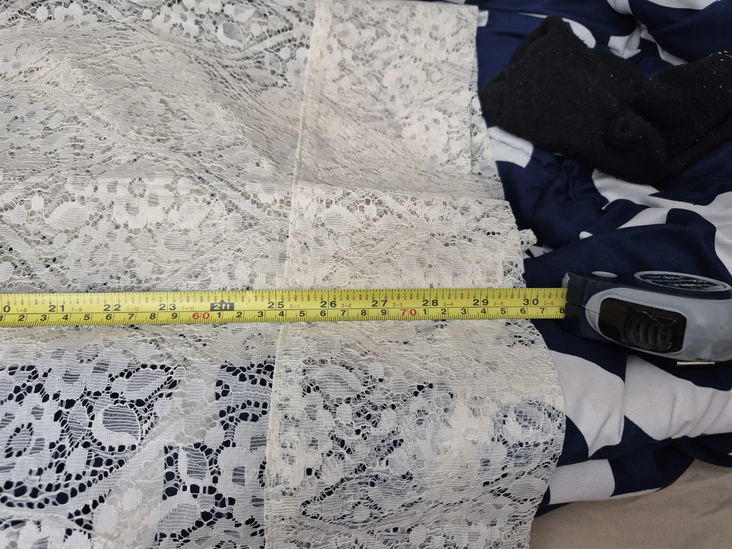 White Lace Valance Curtain - photo 3