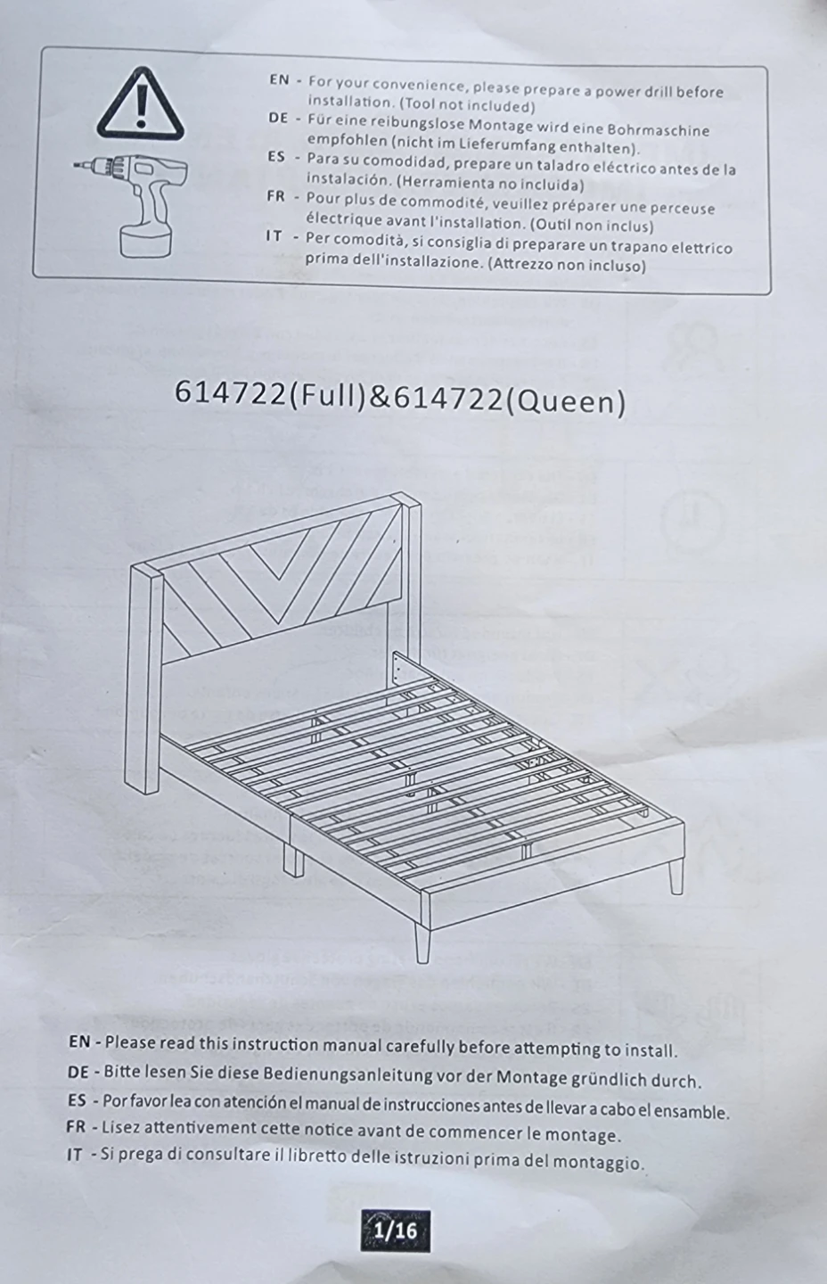 New Full size bed frame - photo 3