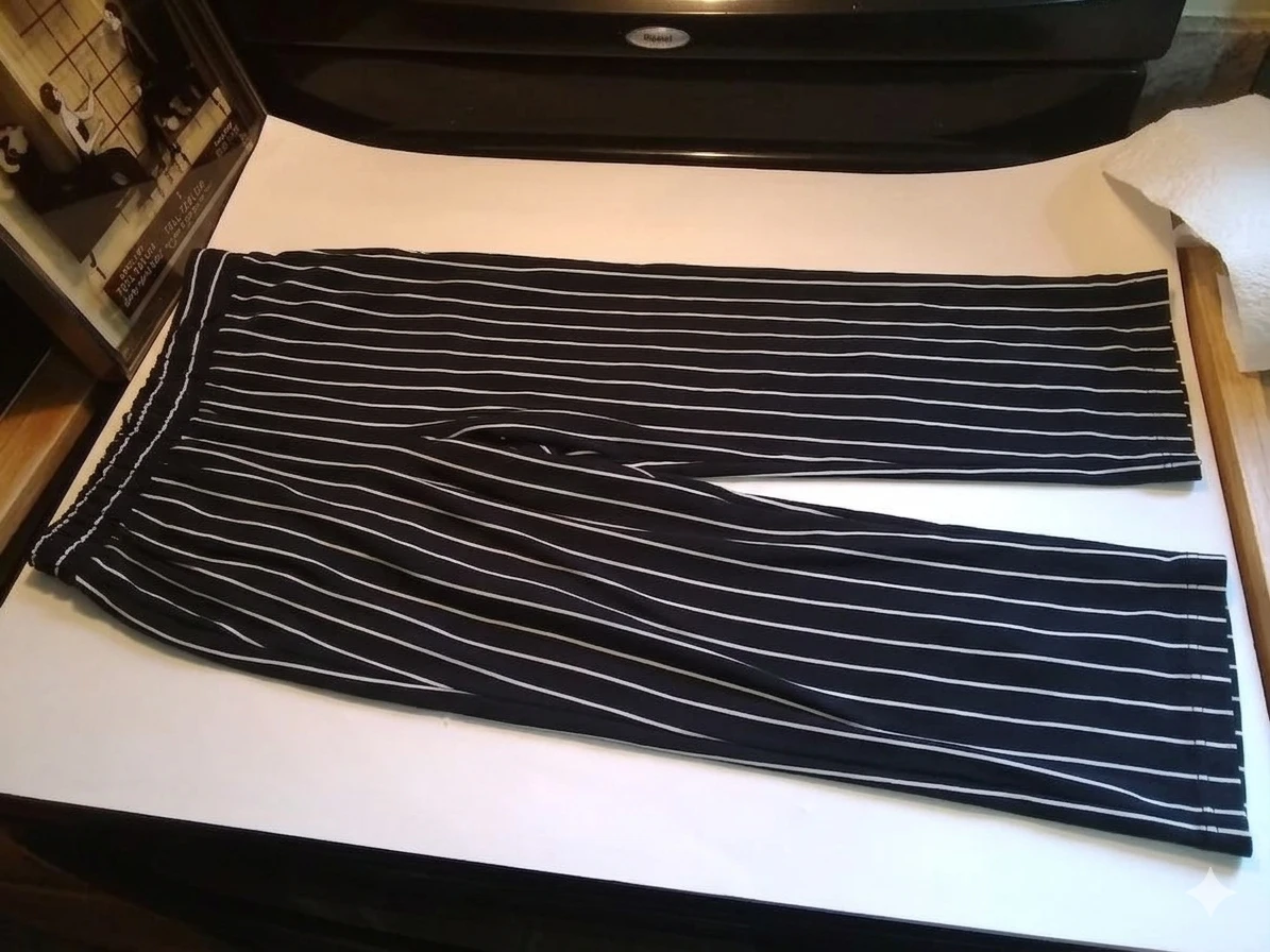 Vanessa Stevens Striped Viscose Pants Size 16 - photo 2