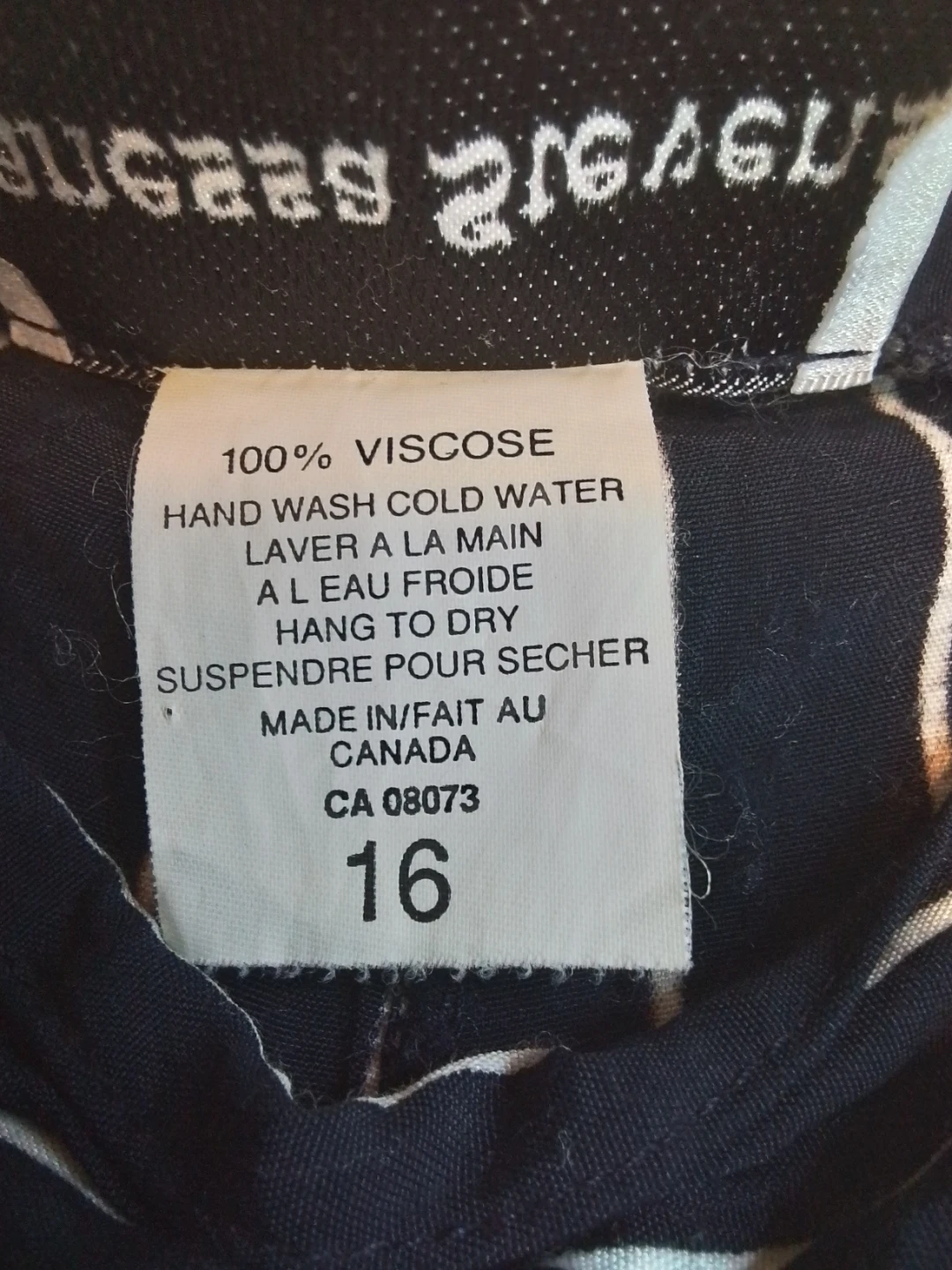 Vanessa Stevens Striped Viscose Pants Size 16 - photo 4