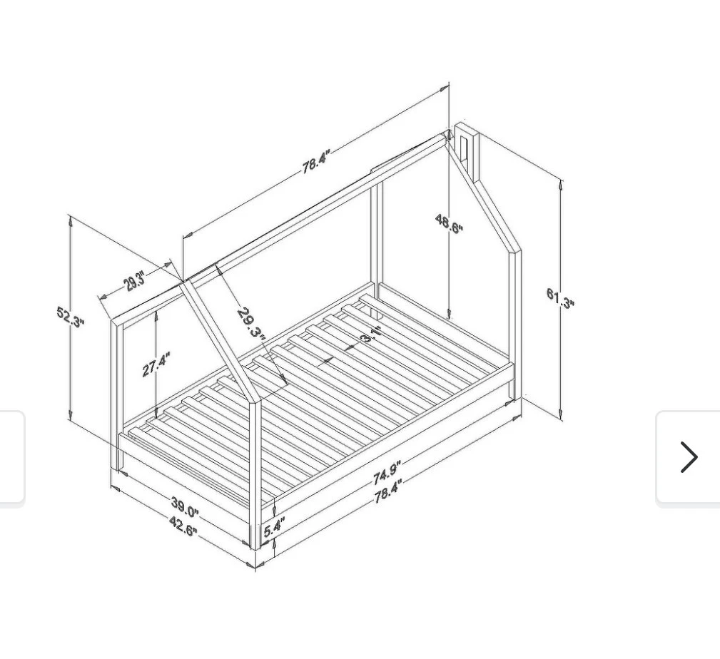 Wooden House Bed - photo 2