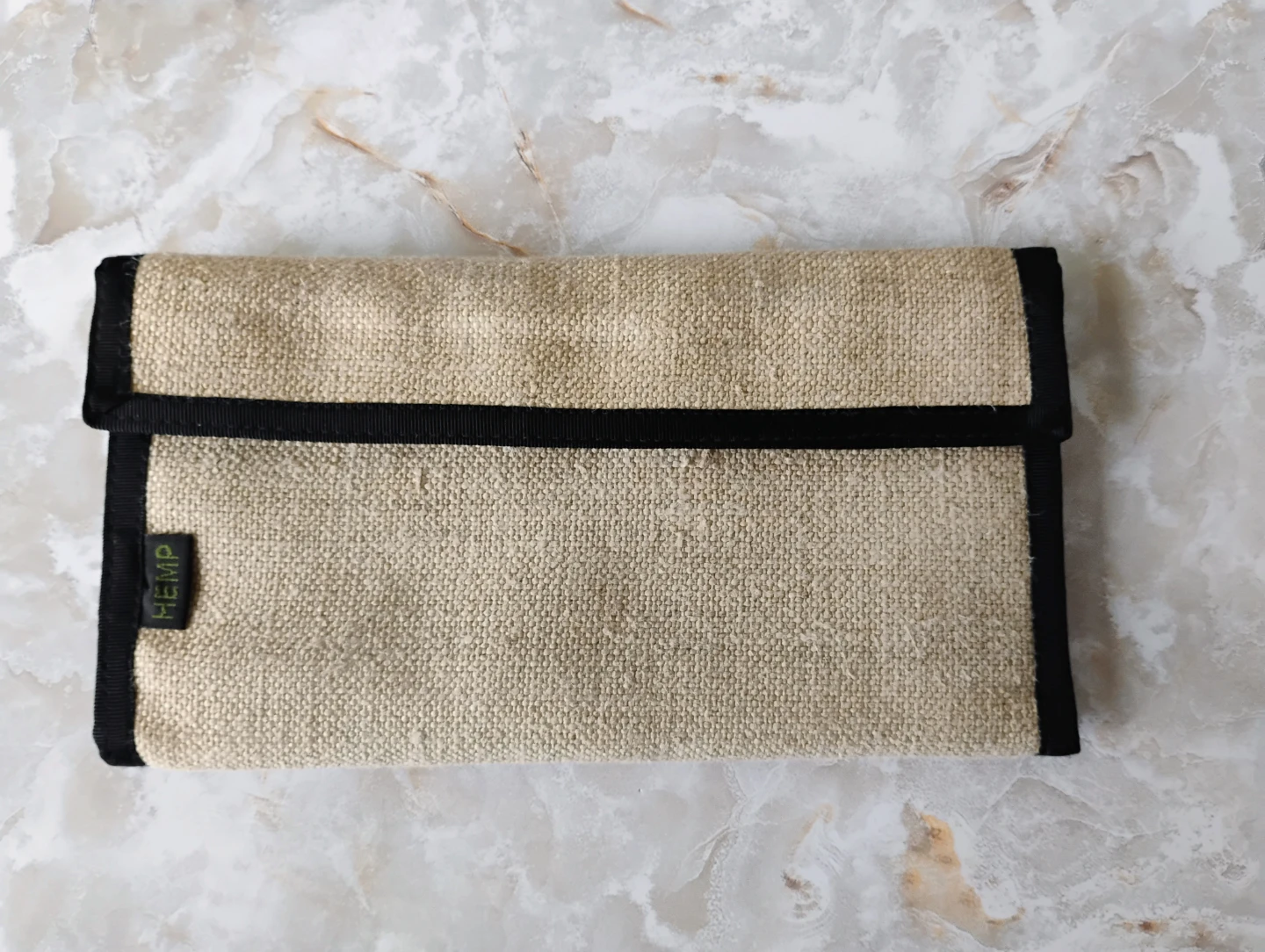 "LIGHTWEIGHT” HEMP CANVAS CHECKBOOK & WALLET
