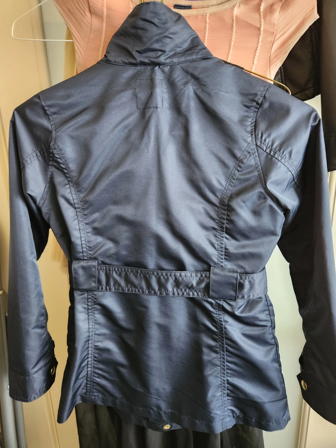 Navy Blue Belted Jacket - photo 2