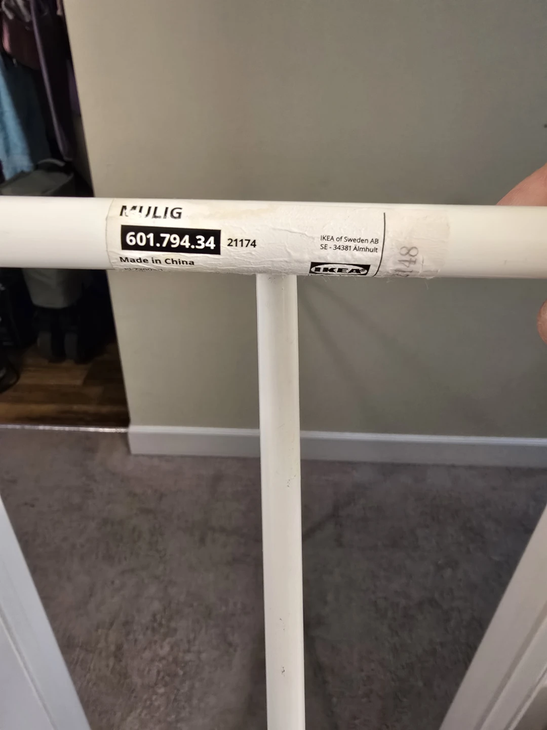 MULIG Clothes rack, white, 99x152 cm (39x59 7/8 ") - photo 5