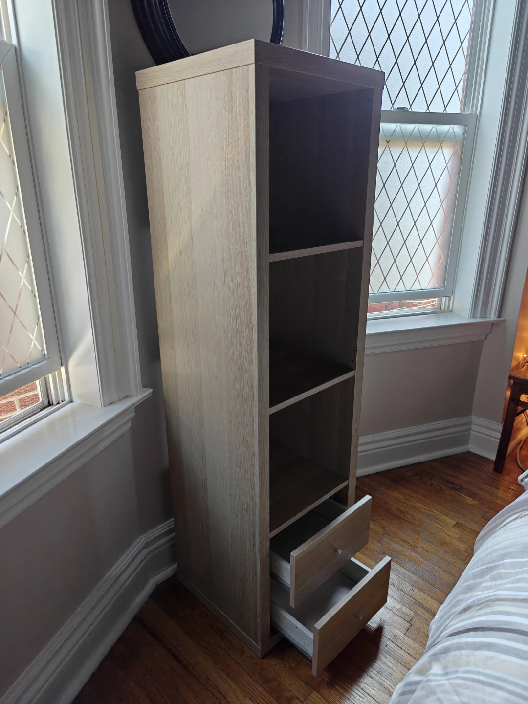 Two 4 x 1 KALLAX units