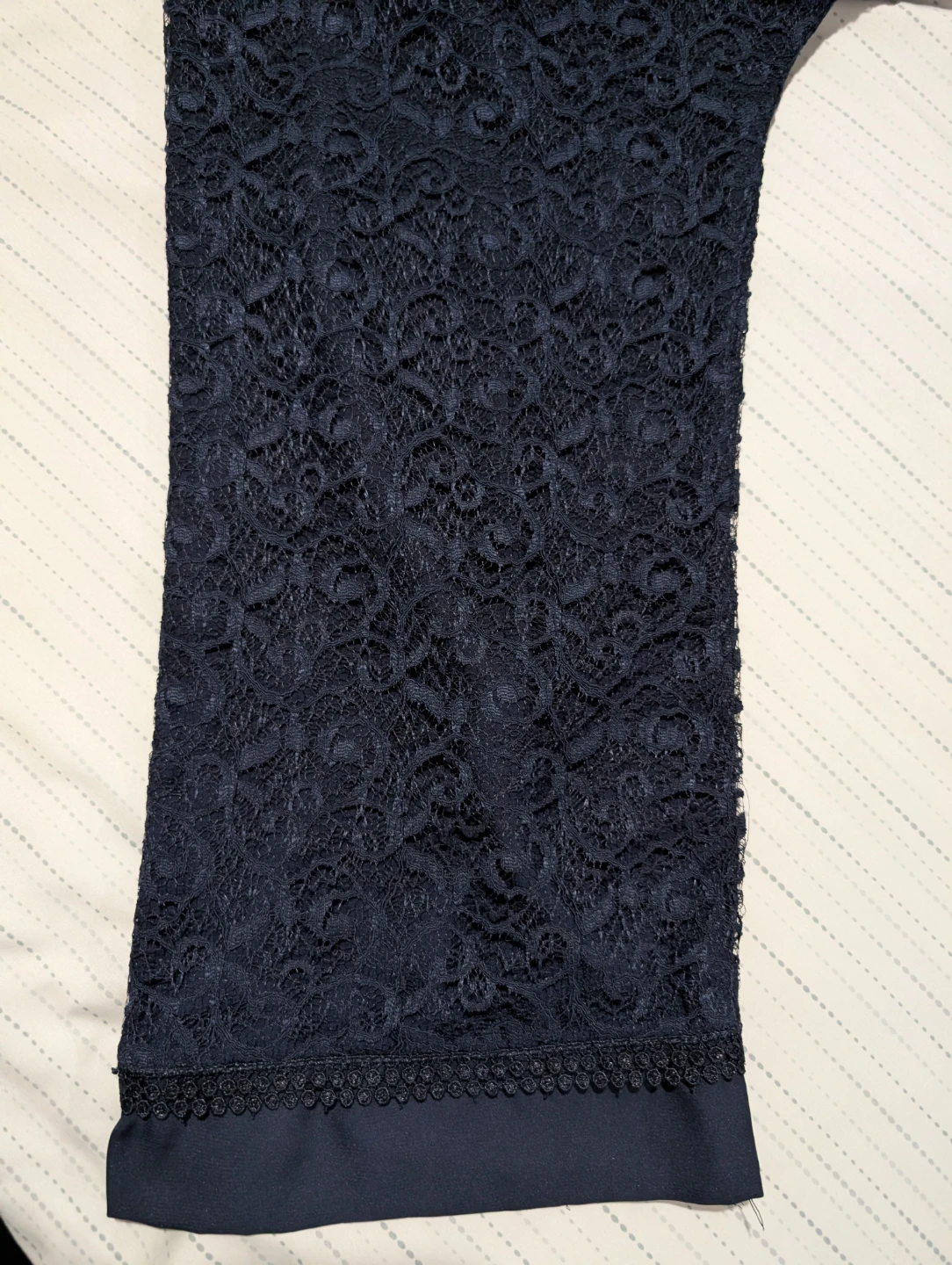 Navy Blue Lace Abaya Dress - photo 2