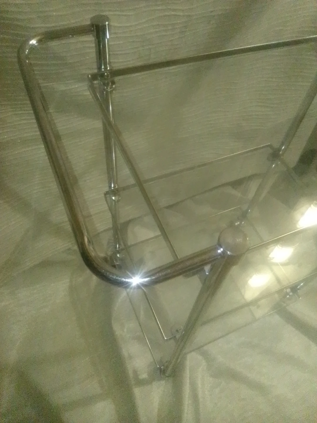 Glass and Chrome Bar Cart - photo 3