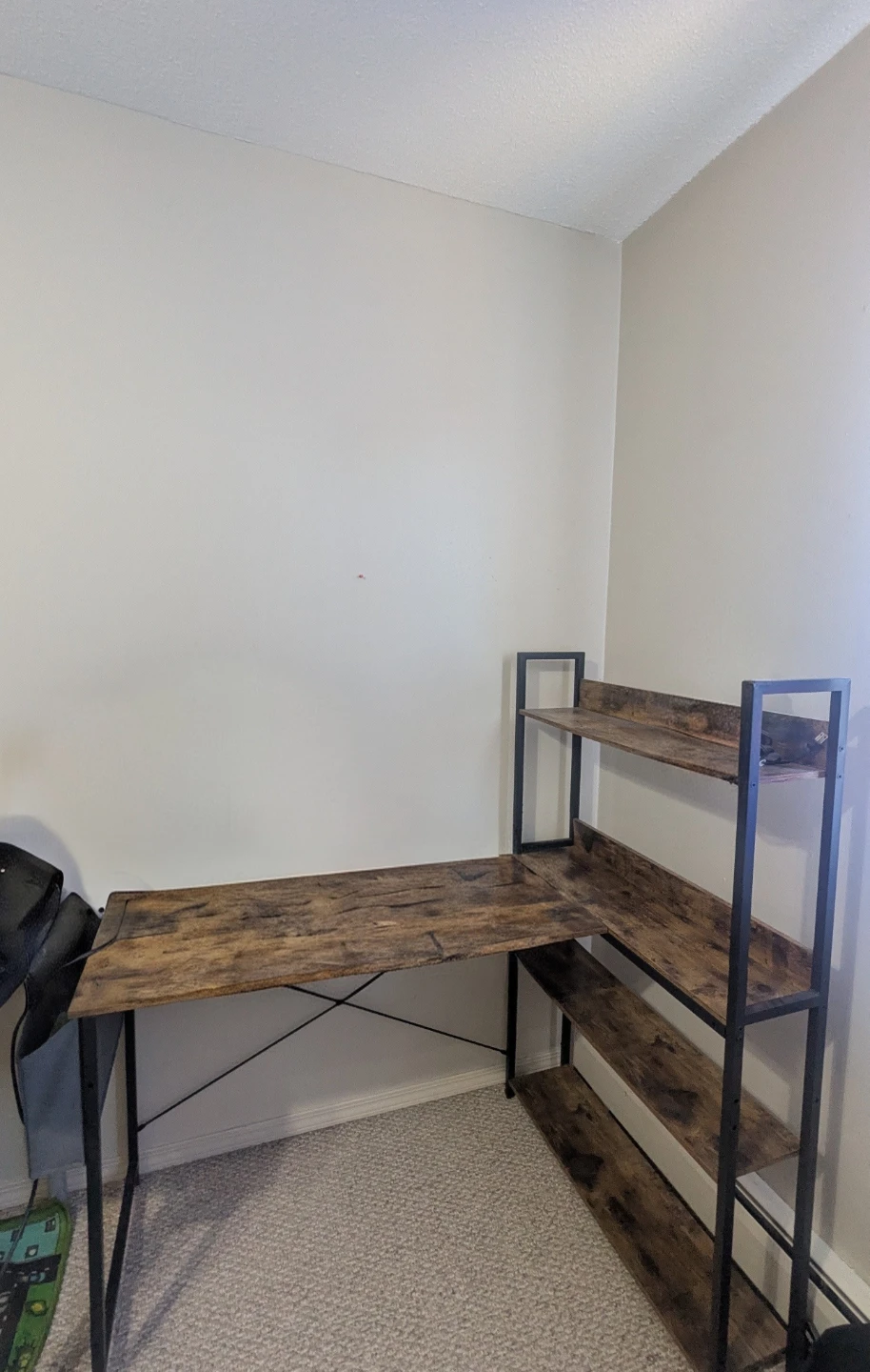 Urgent moving saleL-Shaped Computer Desk with Shelves