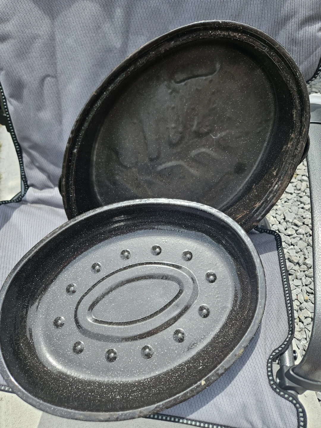Granite Ware Oval Roaster Pan with Lid