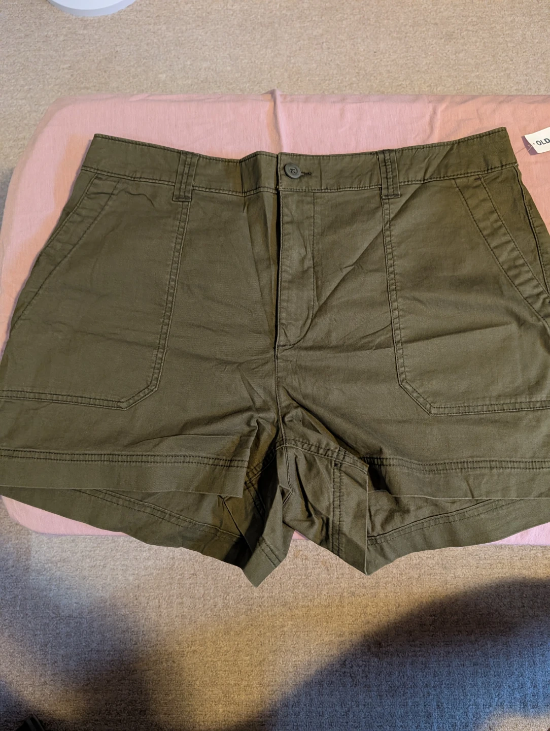 Old Navy High-Rise OG Chino Shorts - Olive Green - XL