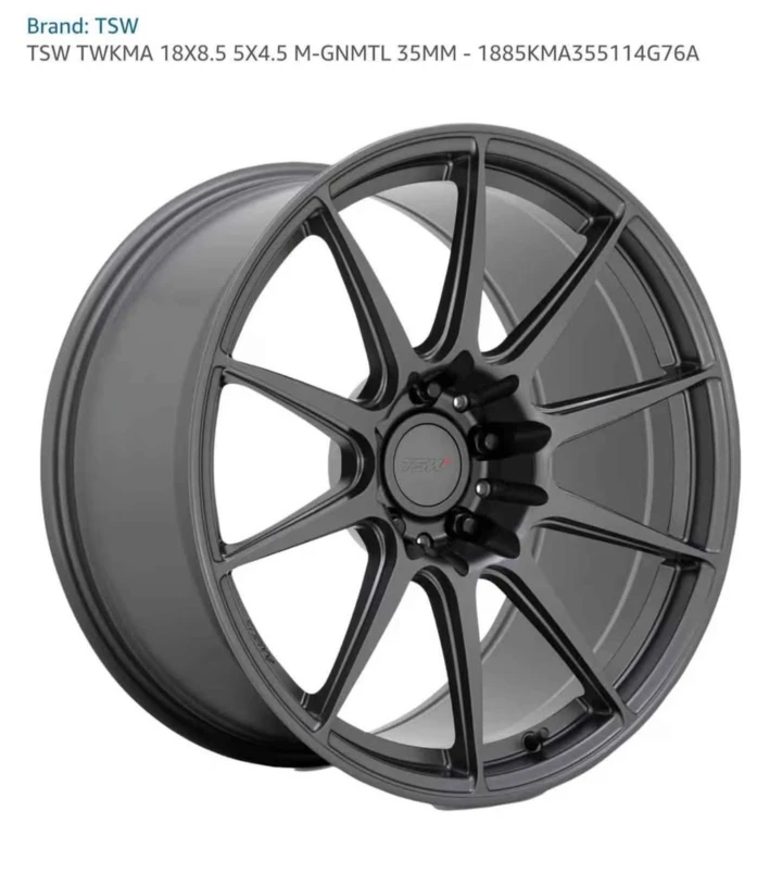 TSW Kemora 18x8.5 Matte Gunmetal Wheels (Set of 4) - photo 3