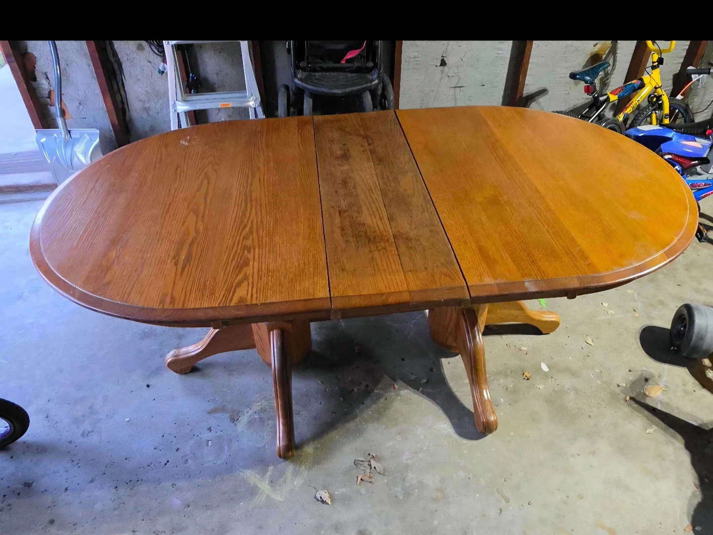 Wooden Dining Table with Leaf Insert