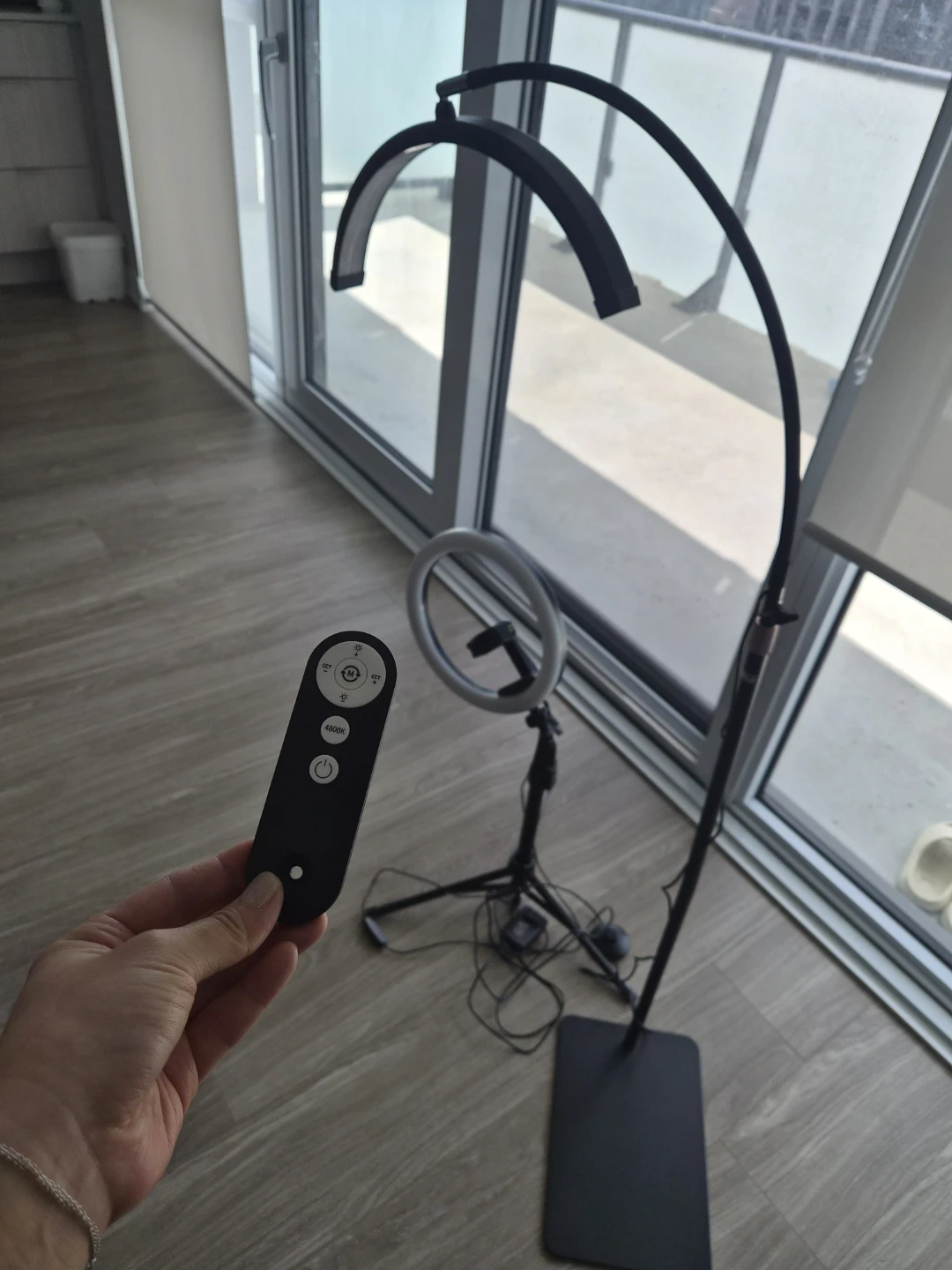 LED Ring Light and Half moon Stand Light and Remote