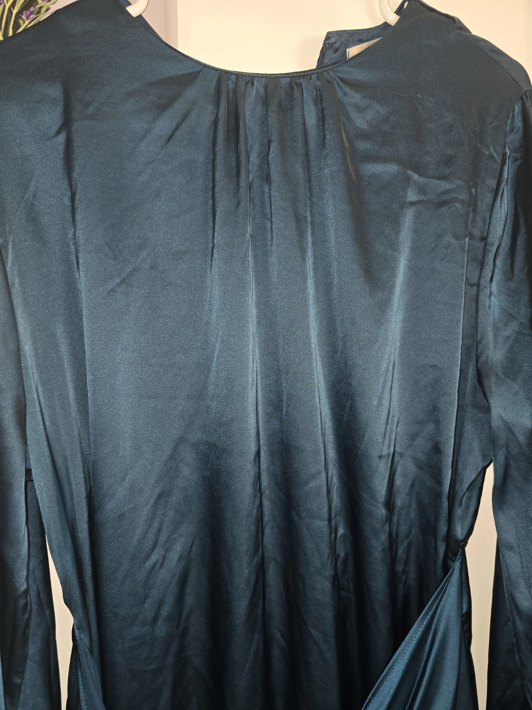 R. Vivimos Teal Satin Wrap Dress - photo 2