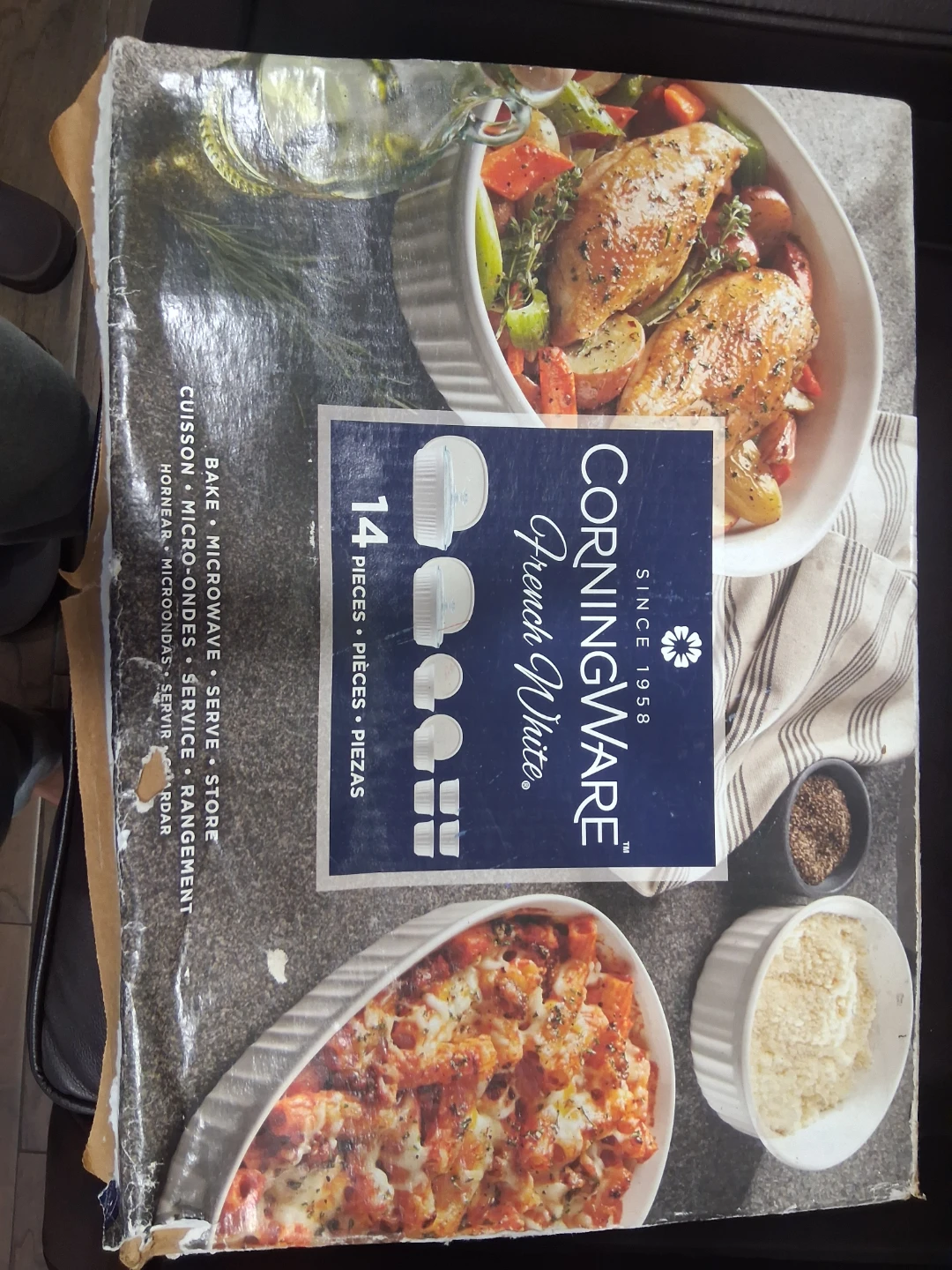 CorningWare French White 14-Piece Bakeware Set