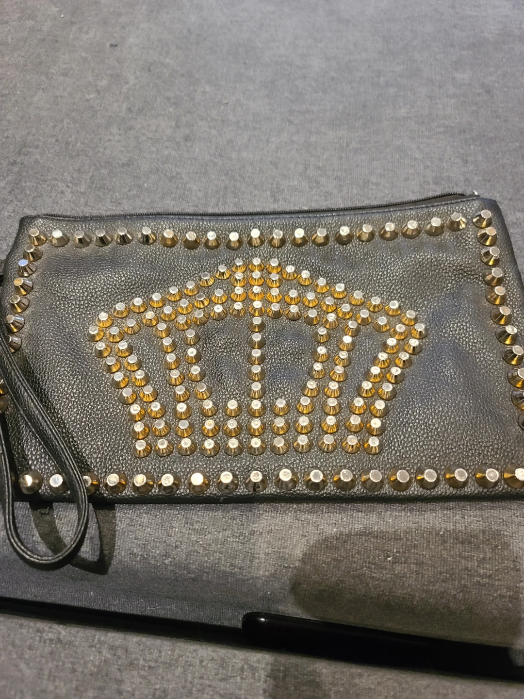 Black Studded Crown Clutch Purse - photo 2