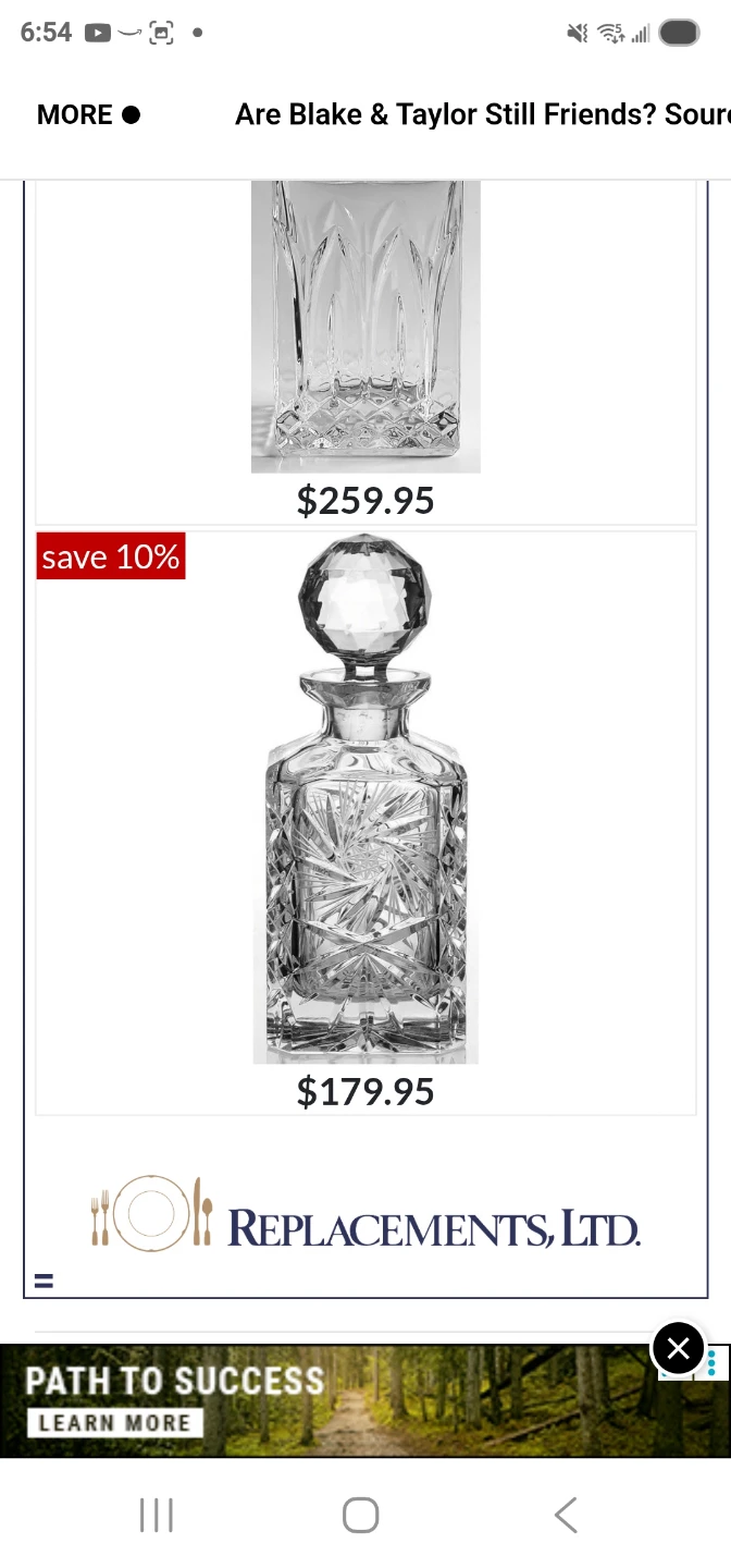 Set of 3 Crystal Cut Glass Decanters - photo 5