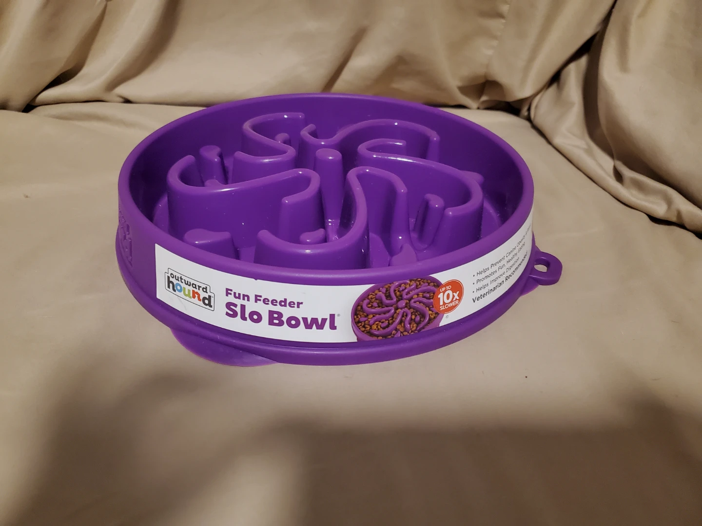 Outward Hound Fun Feeder Slo Bowl Purple