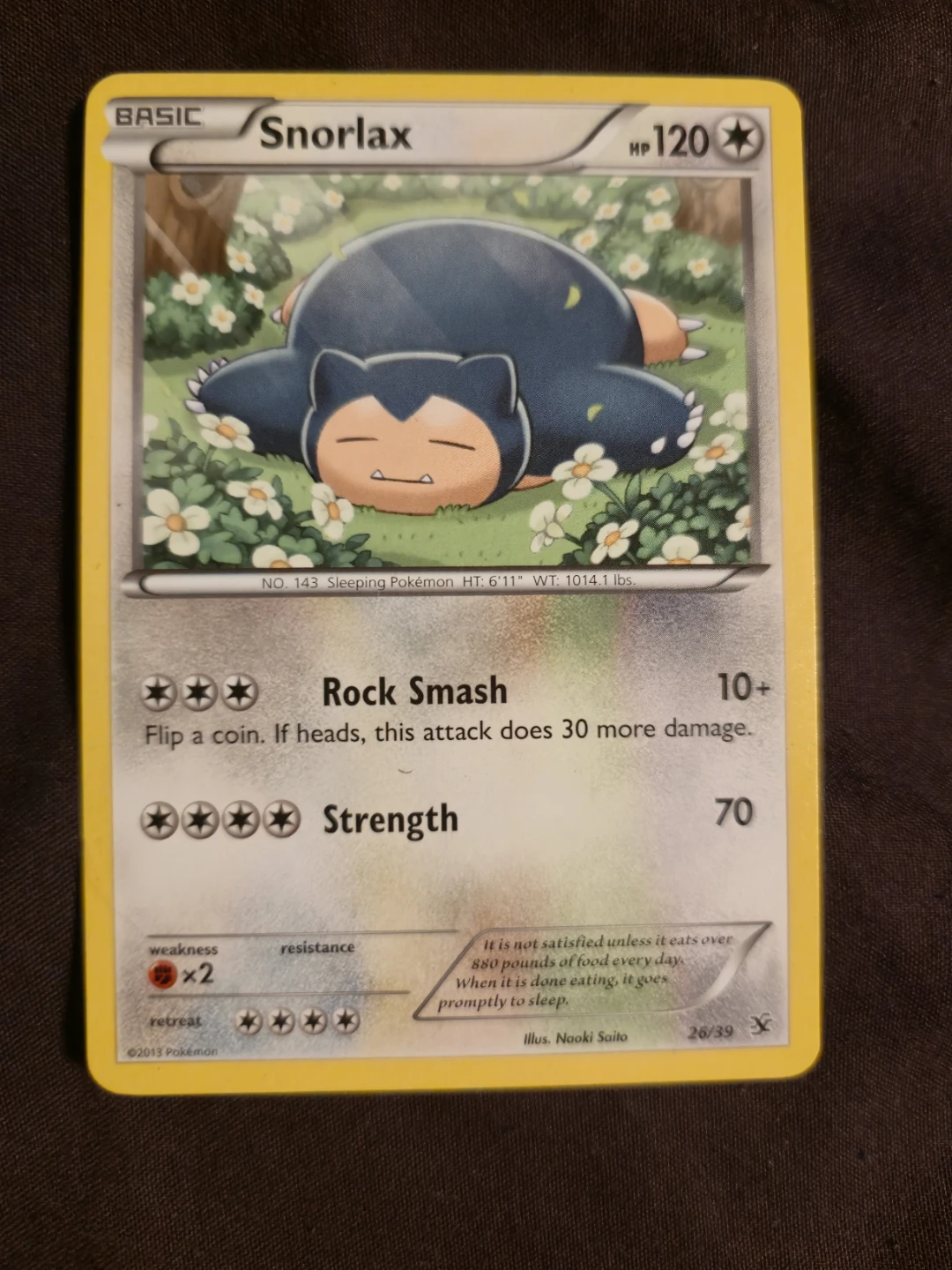 Snorlax Pokemon Card