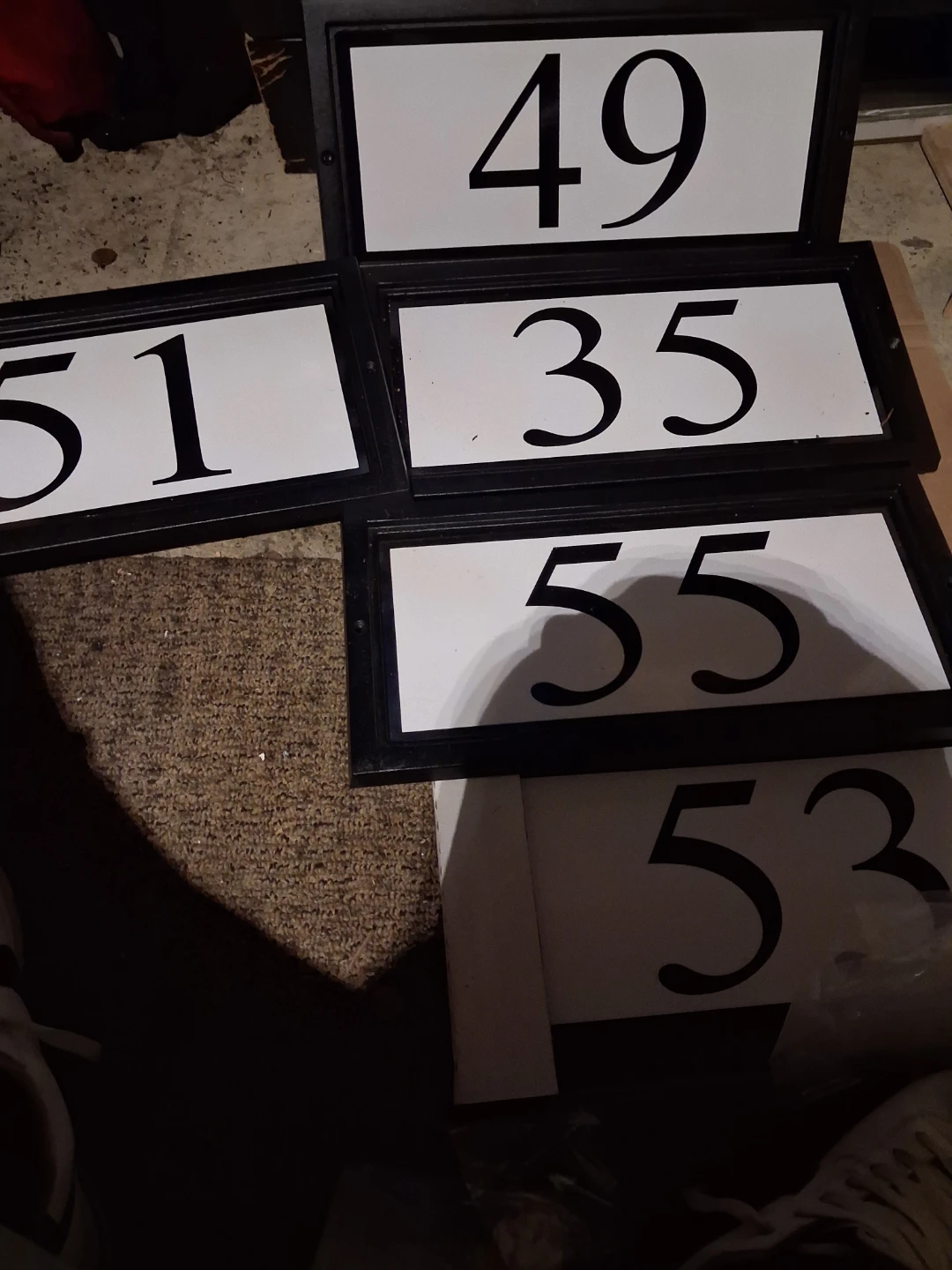 House Number Signs (49, 51, 35, 55, 53)