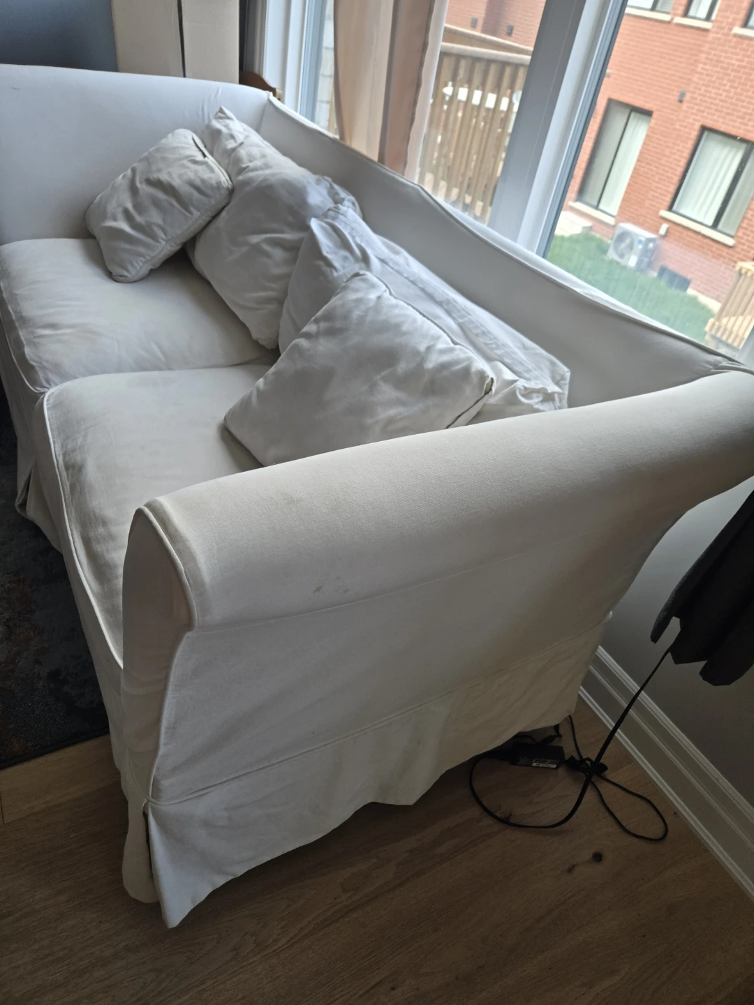 White IKEA Sofa/Couch with Washable Cover – Good Condition