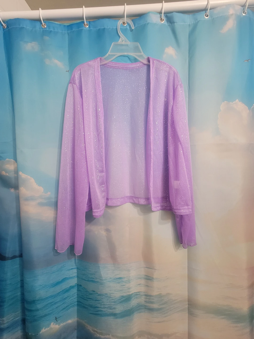 Lavender Glitter Shrug - photo 2