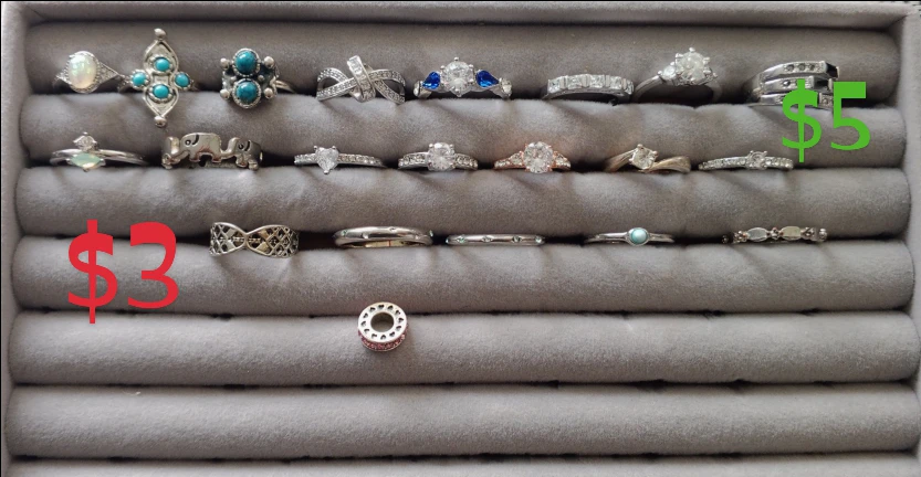 All Sold together , individual prices are indicated on the tray.