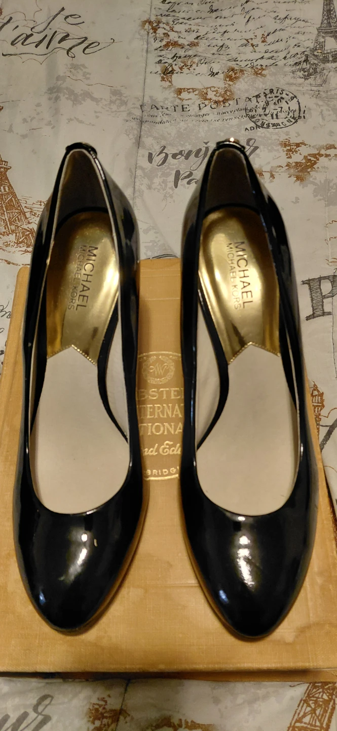 Michael Kors Black Patent Leather Heels Women's Size 7.5
