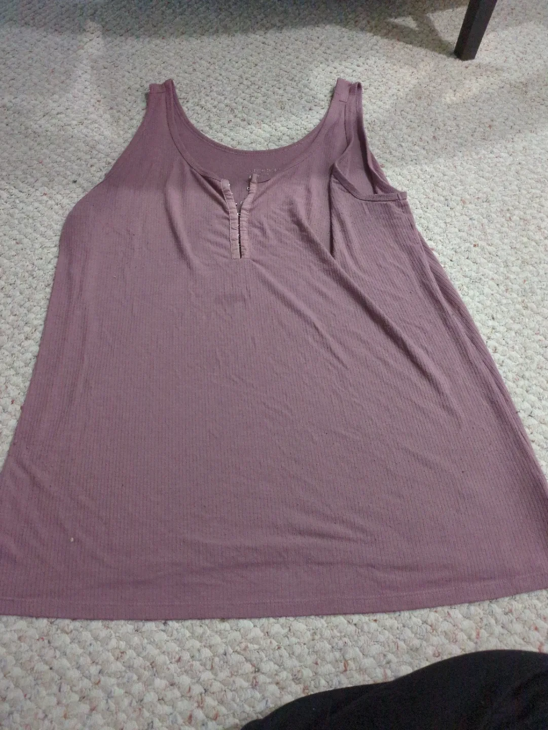 Women's mauve ribbed tank top Size 3