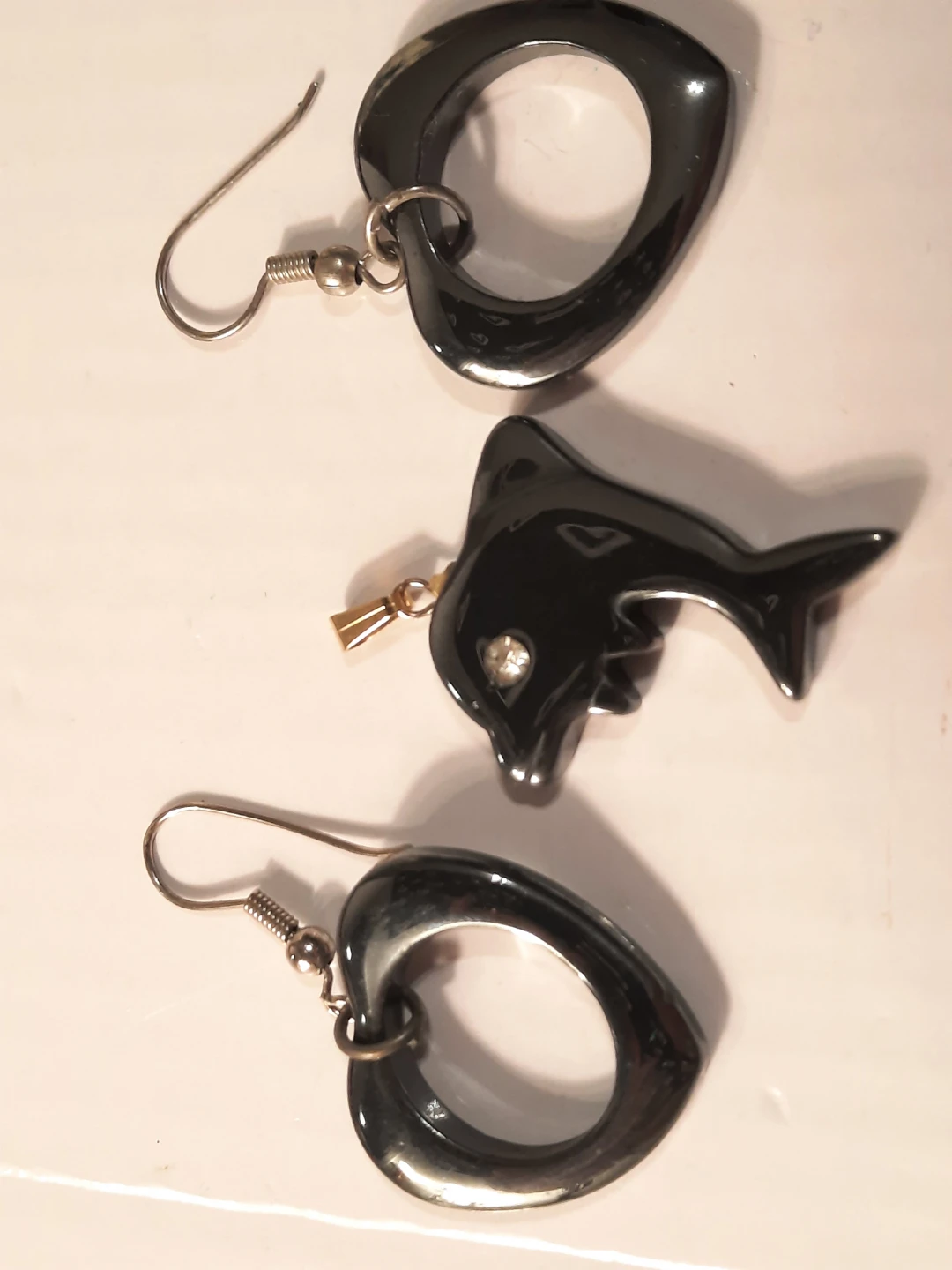 Hemetite earings and pendant set - photo 4