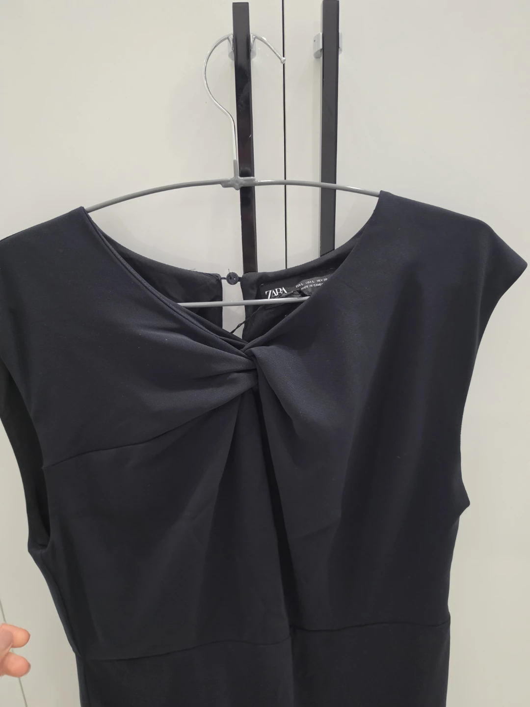Zara Black Twist Front Midi Dress - photo 5