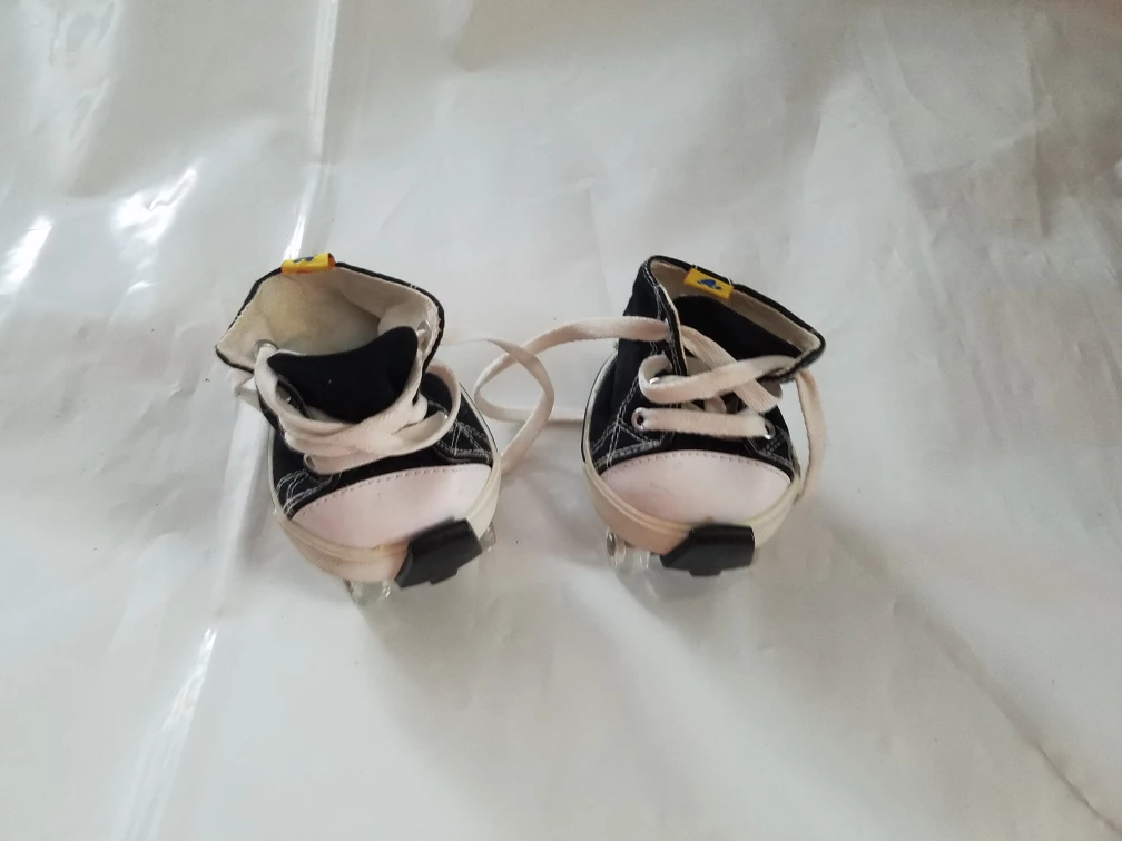 Build-A-Bear Black High-Top Roller Skates Shoes