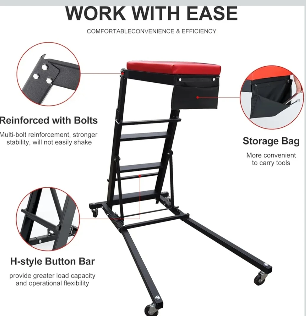 Automotive Creeper Seat with Storage Bag