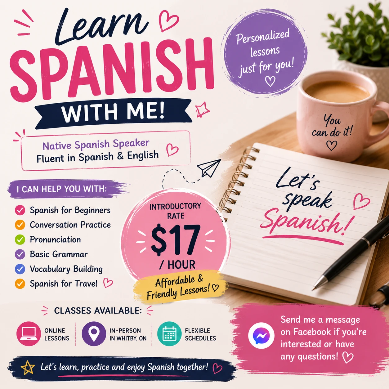 Learn Spanish with Me - Private Lessons