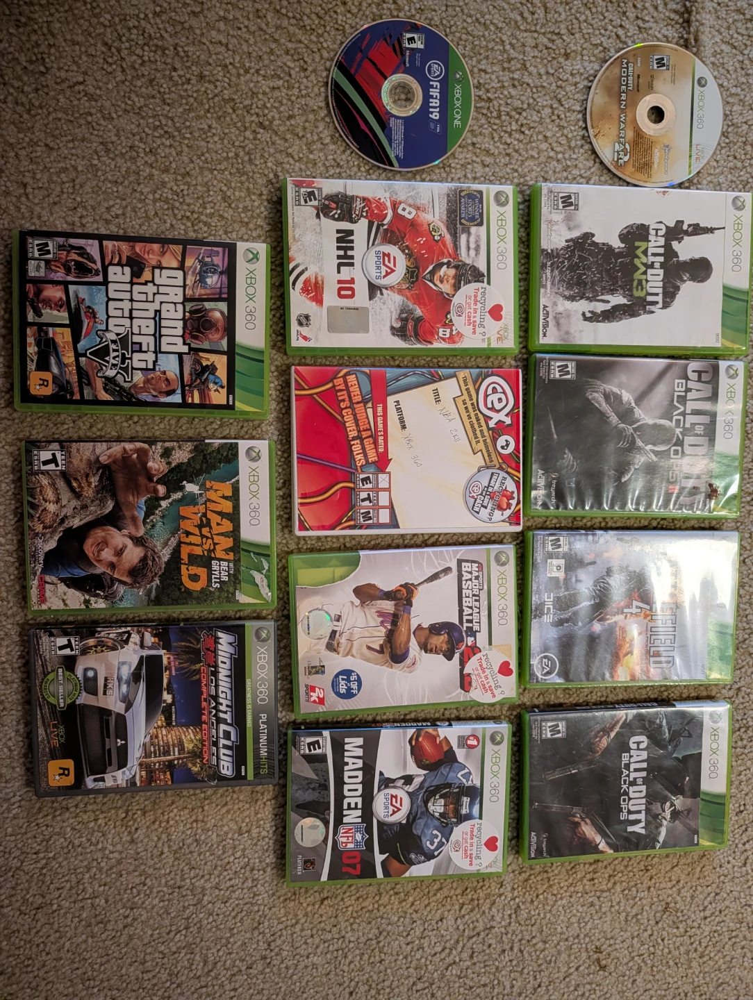 Xbox 360 Game Bundle - Grand Theft Auto V, NHL 10, Call of Duty