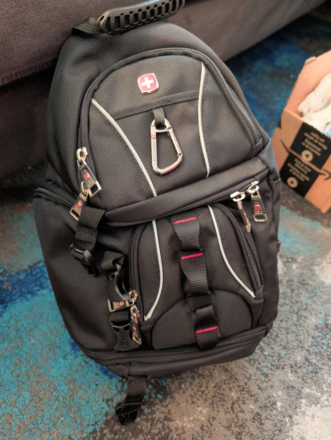 Black Swiss Gear Sling Backpack