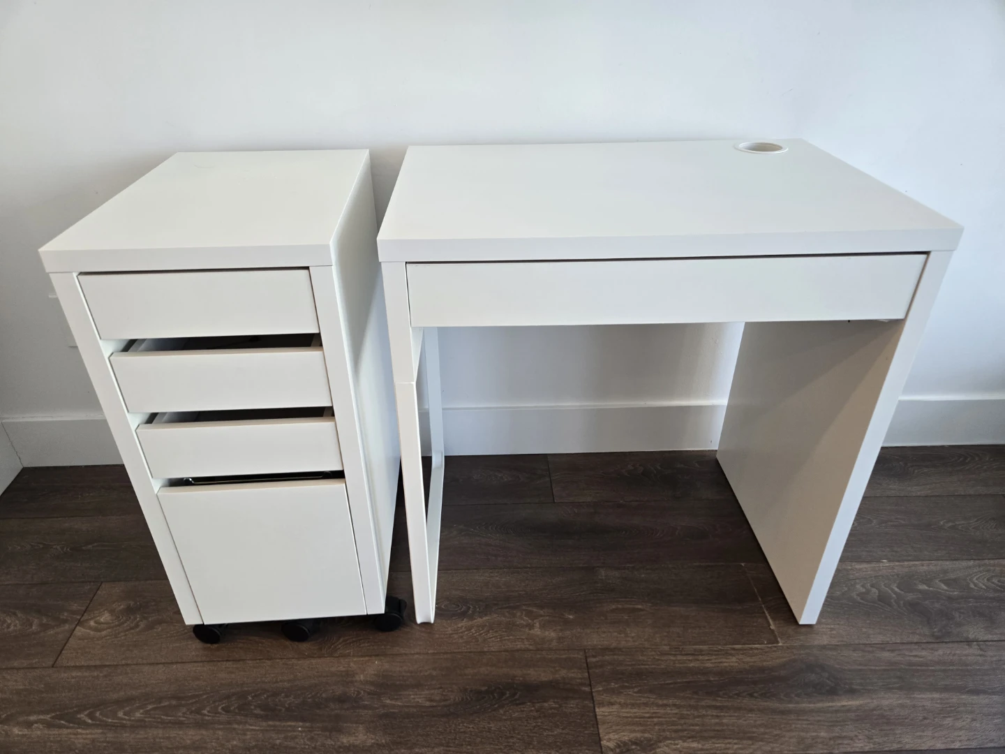 IKEA MICKE White Desk & Drawer - photo 3