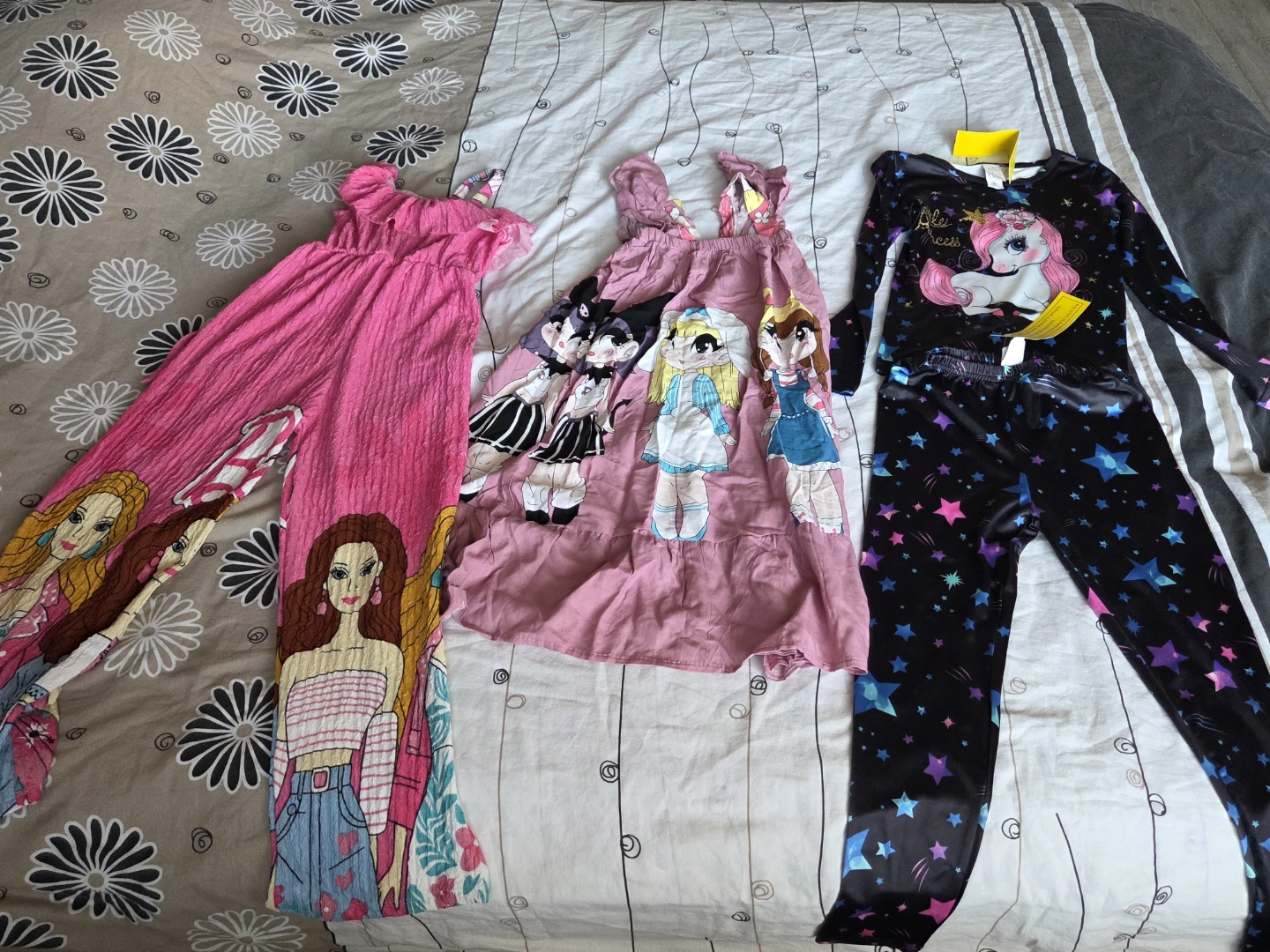 Girls' Pajama Set & Dress Bundle
