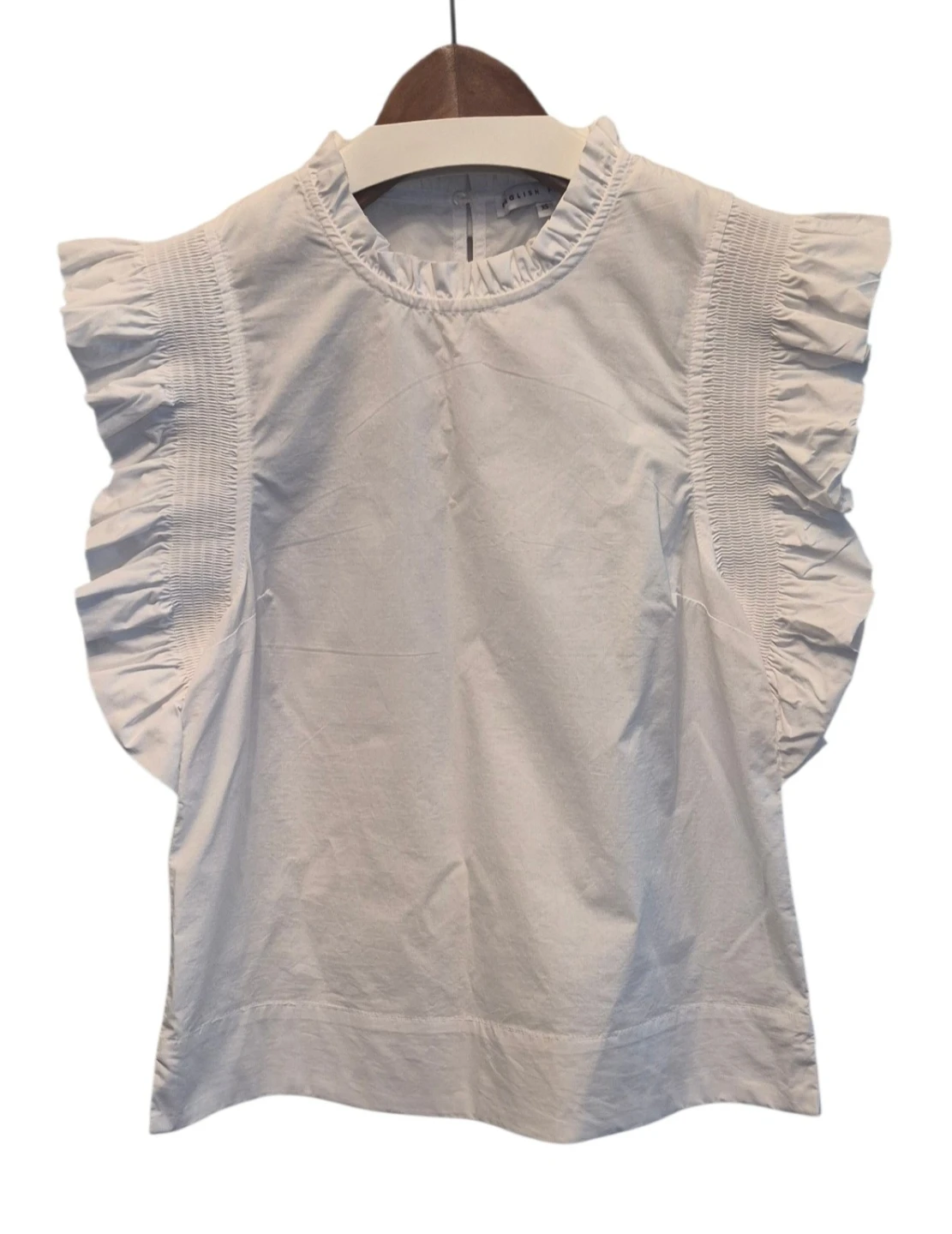 English Factory White Ruffle Sleeve Top - photo 3