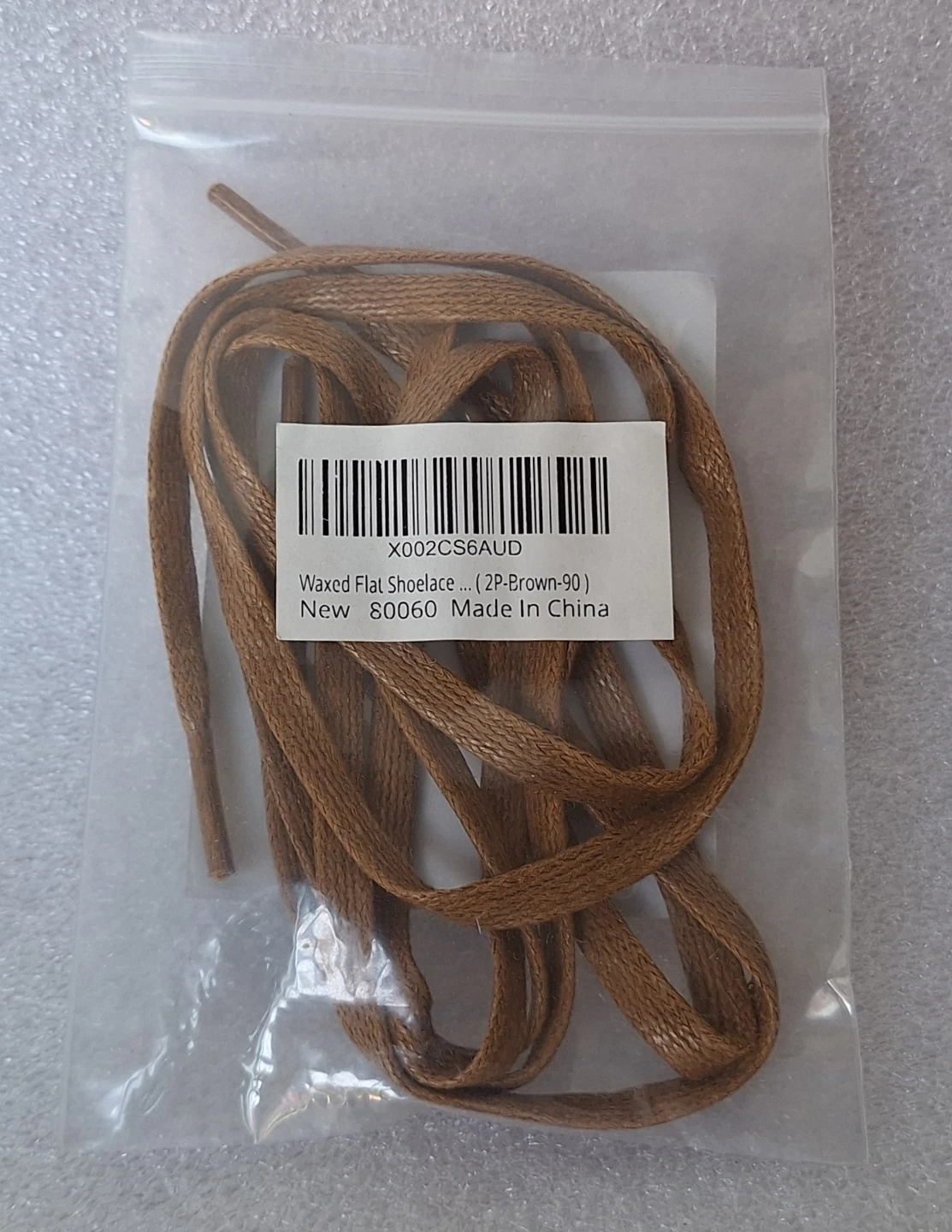 VSUDO Waxed Flat Shoelaces - Brown (2 Pair) - photo 2