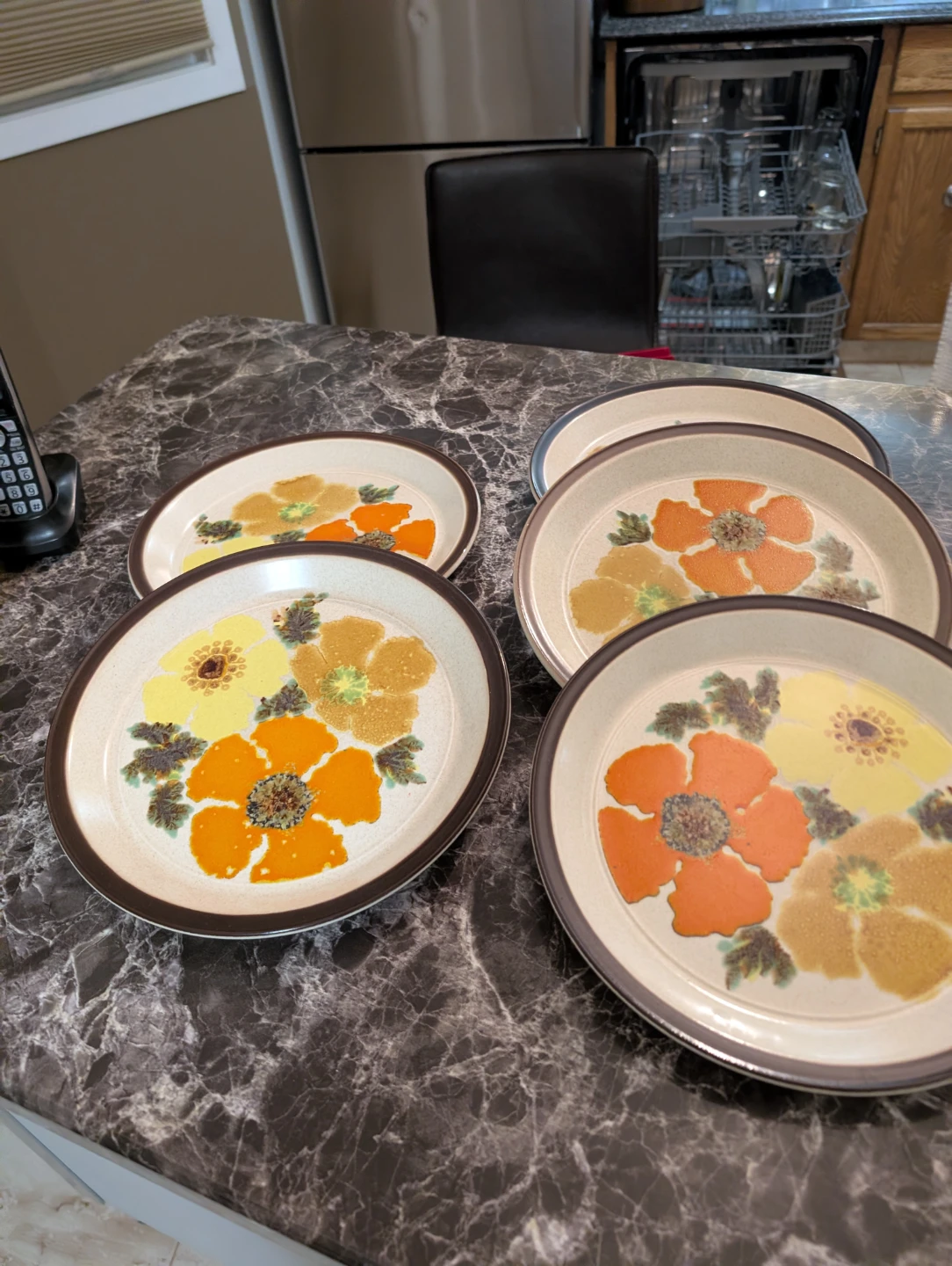 Retro dinner plates